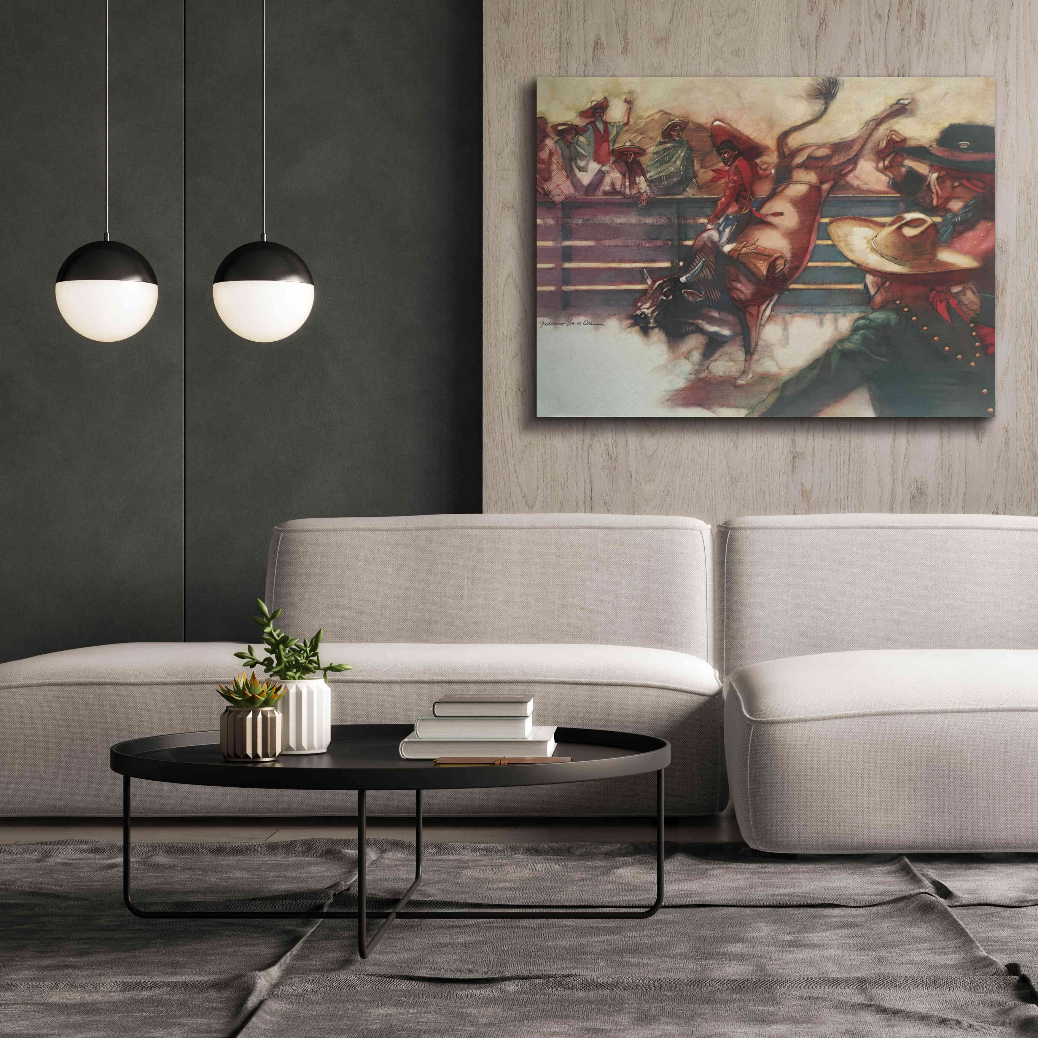 'The Rodeo' by Bruce Dean, Giclee Canvas Wall Art,54x40