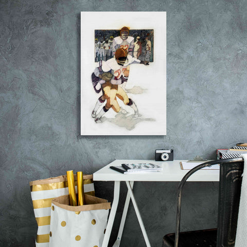 Image of 'The Tackle' by Bruce Dean, Giclee Canvas Wall Art,18x26
