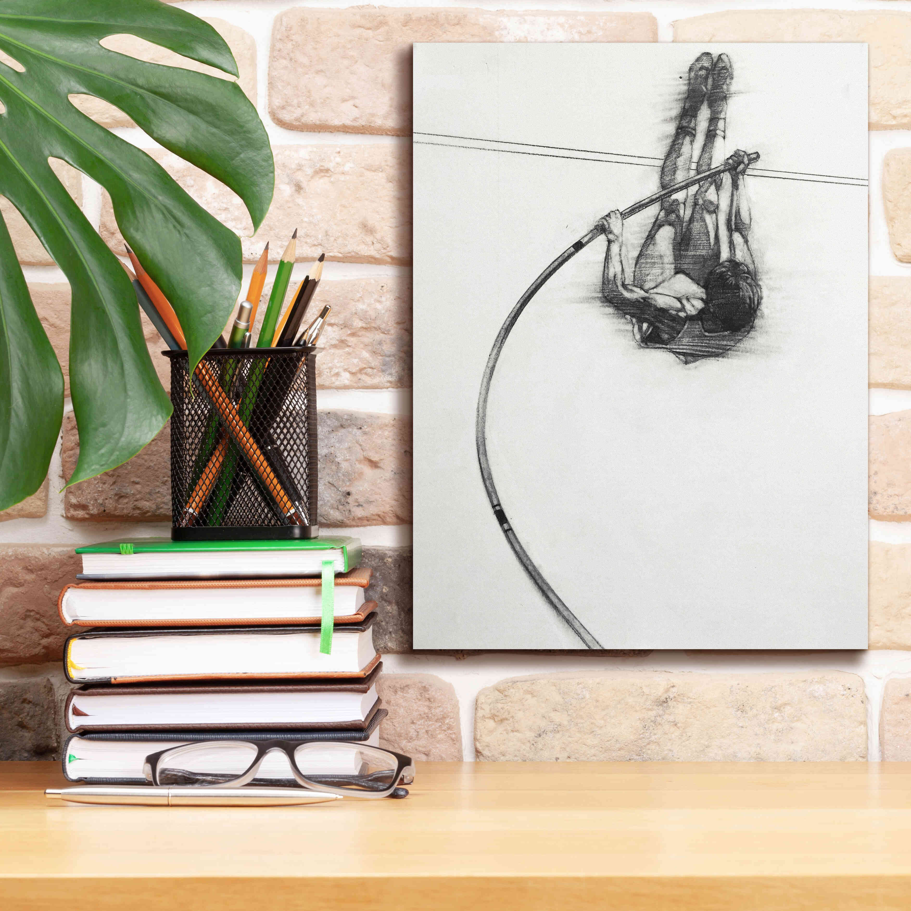 'The Vaulter' by Bruce Dean, Giclee Canvas Wall Art,12x16