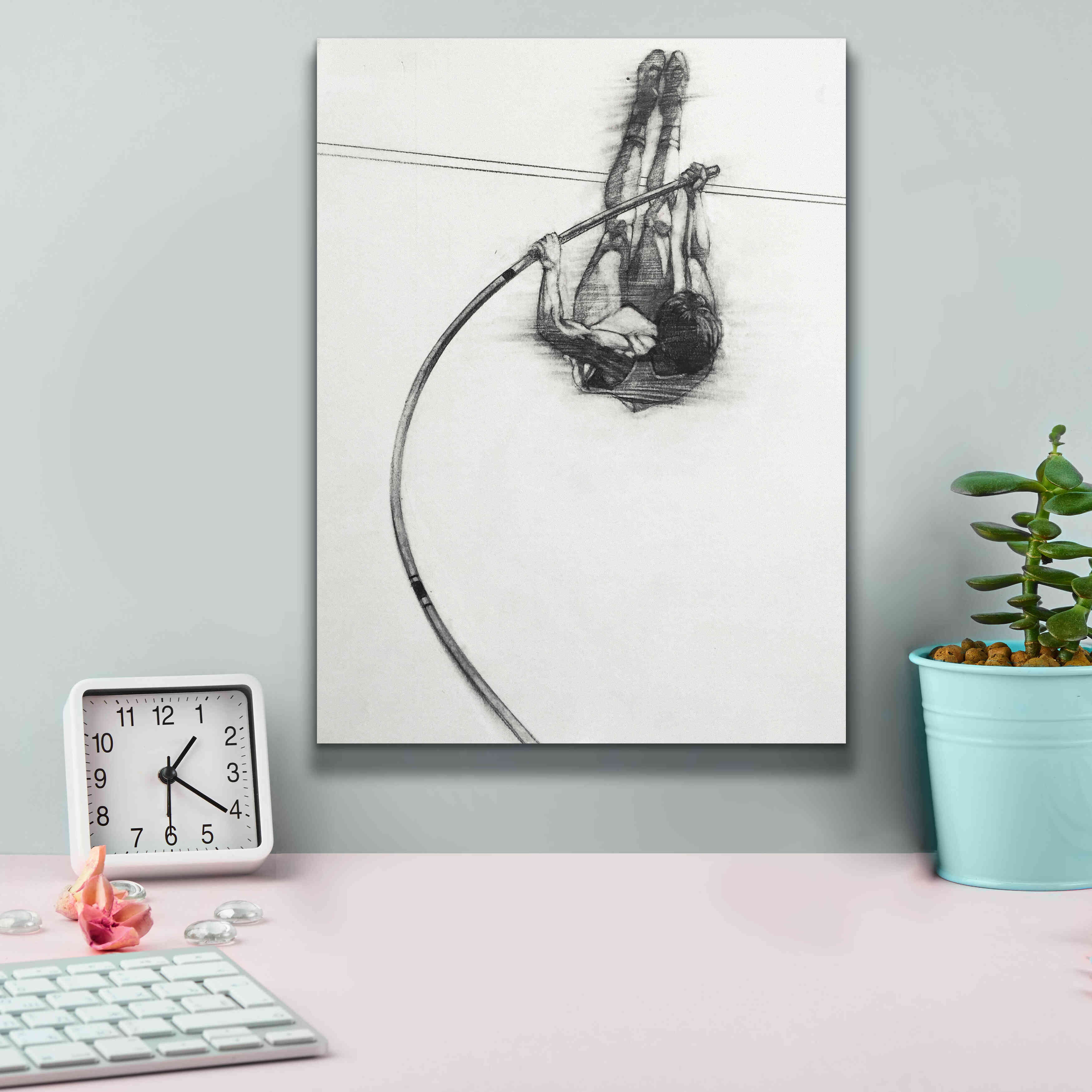 'The Vaulter' by Bruce Dean, Giclee Canvas Wall Art,12x16