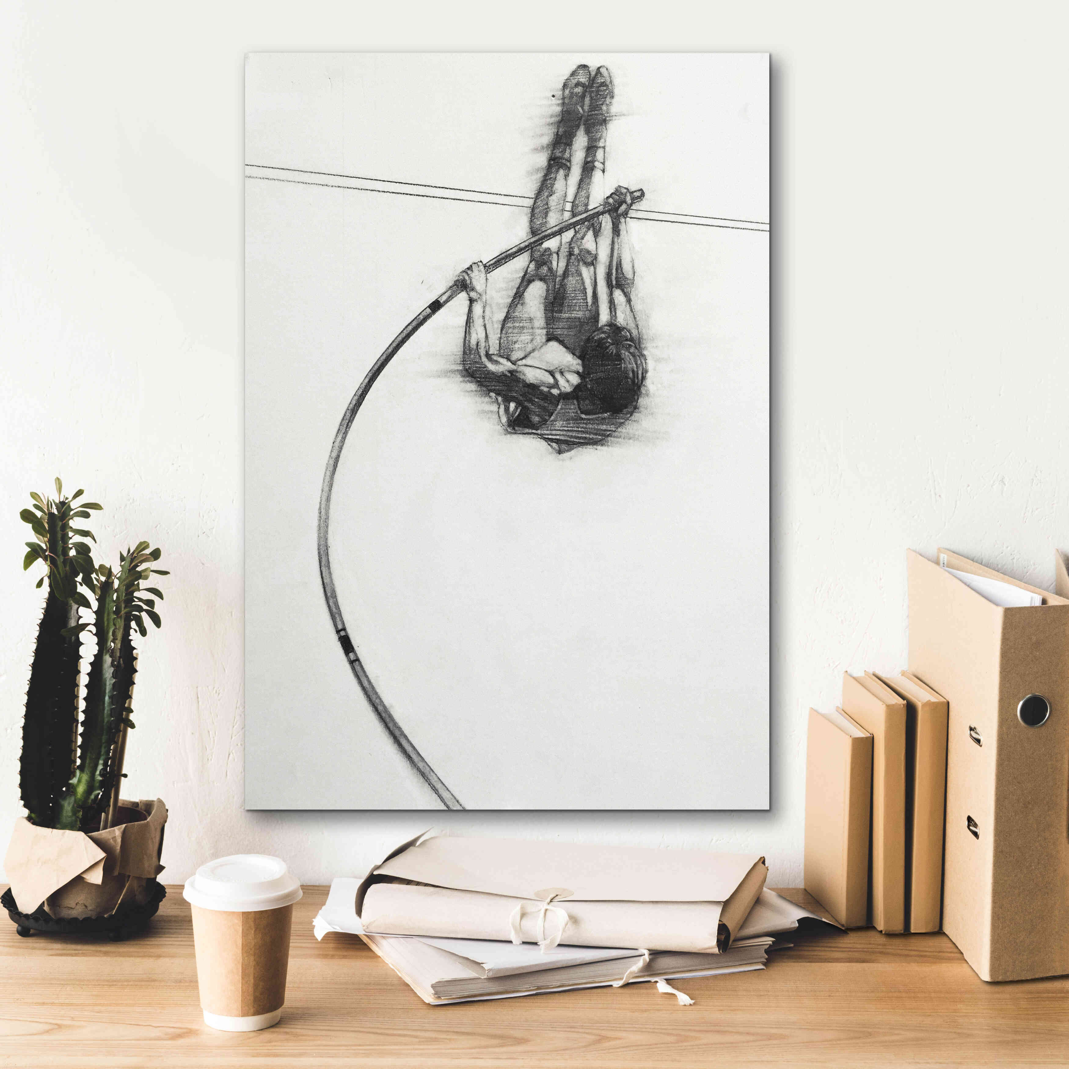 'The Vaulter' by Bruce Dean, Giclee Canvas Wall Art,18x26