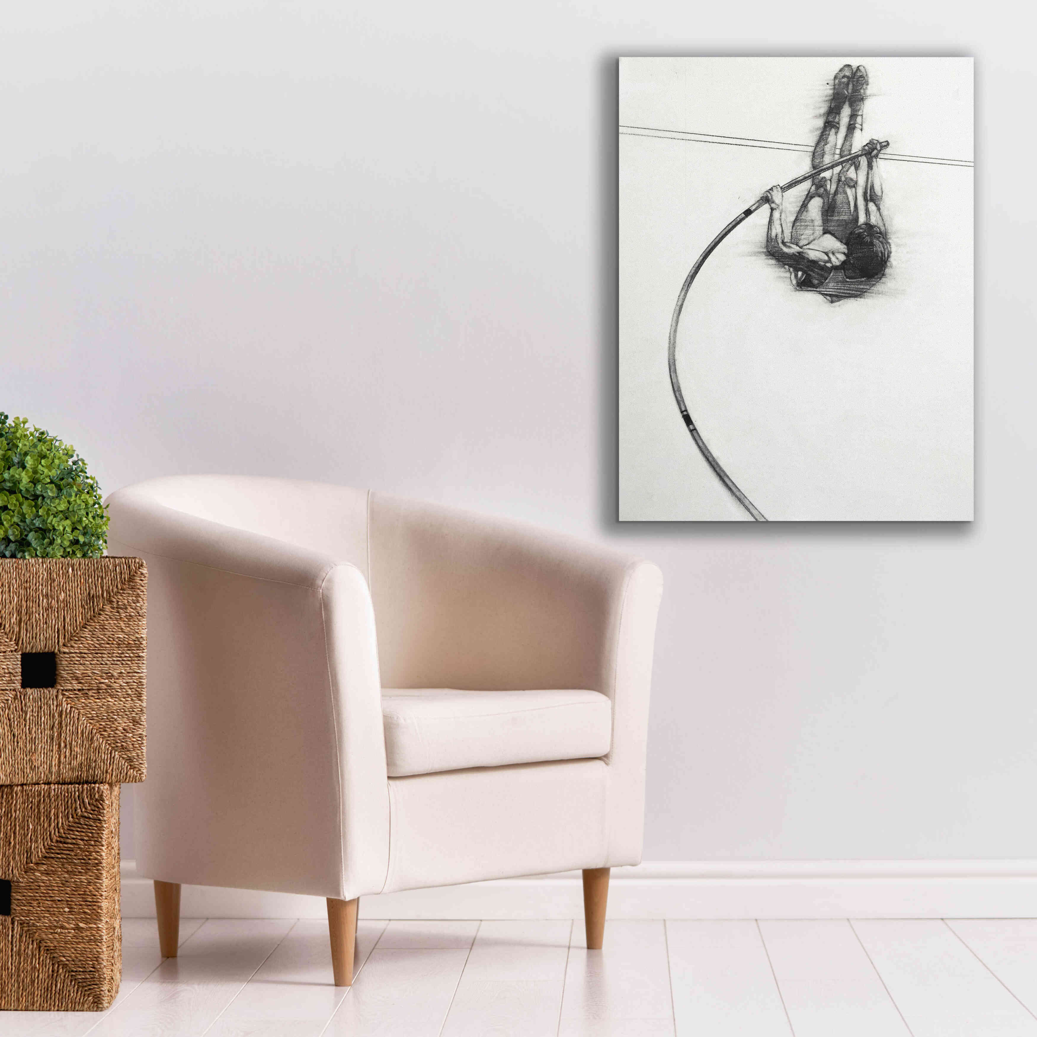 'The Vaulter' by Bruce Dean, Giclee Canvas Wall Art,26x34