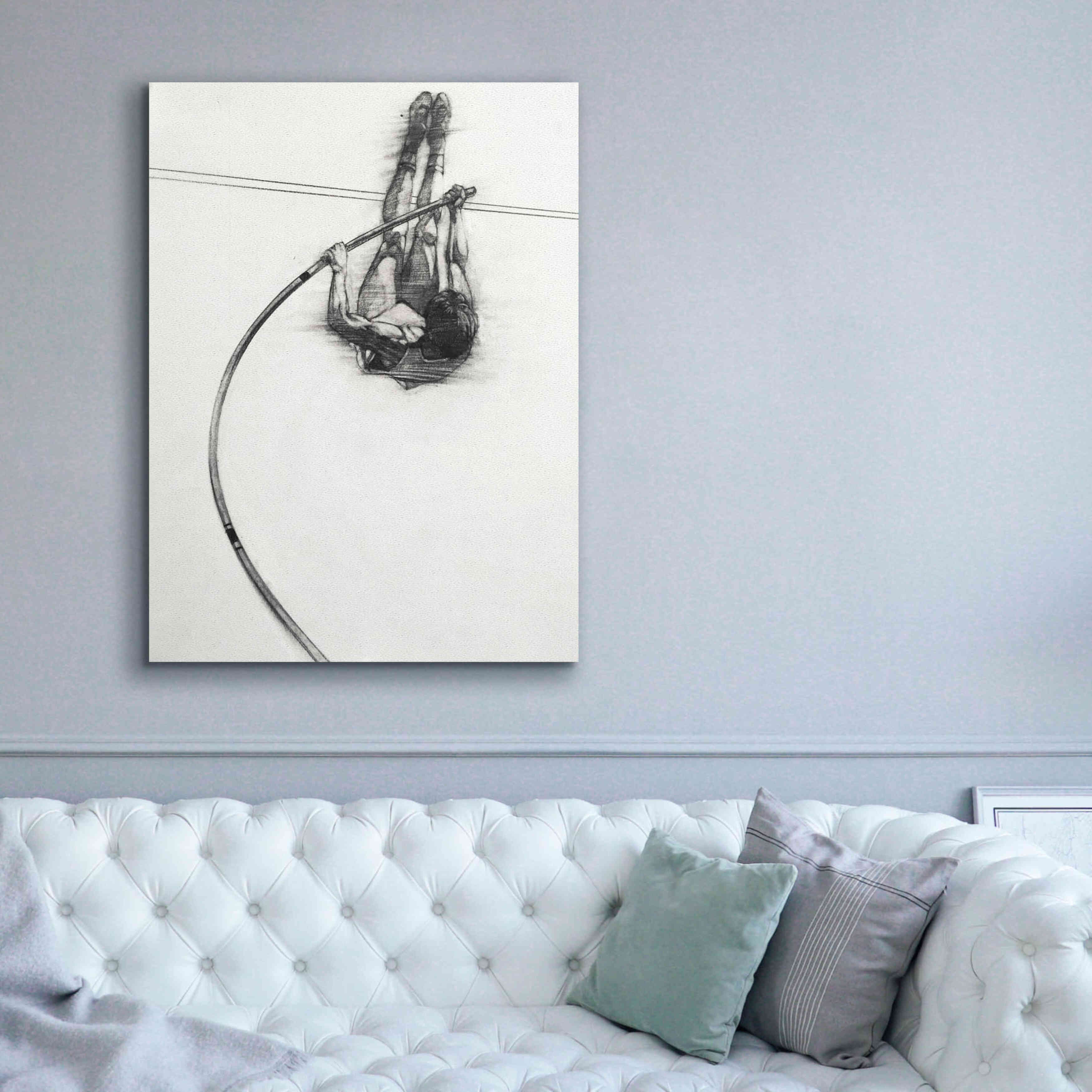 'The Vaulter' by Bruce Dean, Giclee Canvas Wall Art,40x54