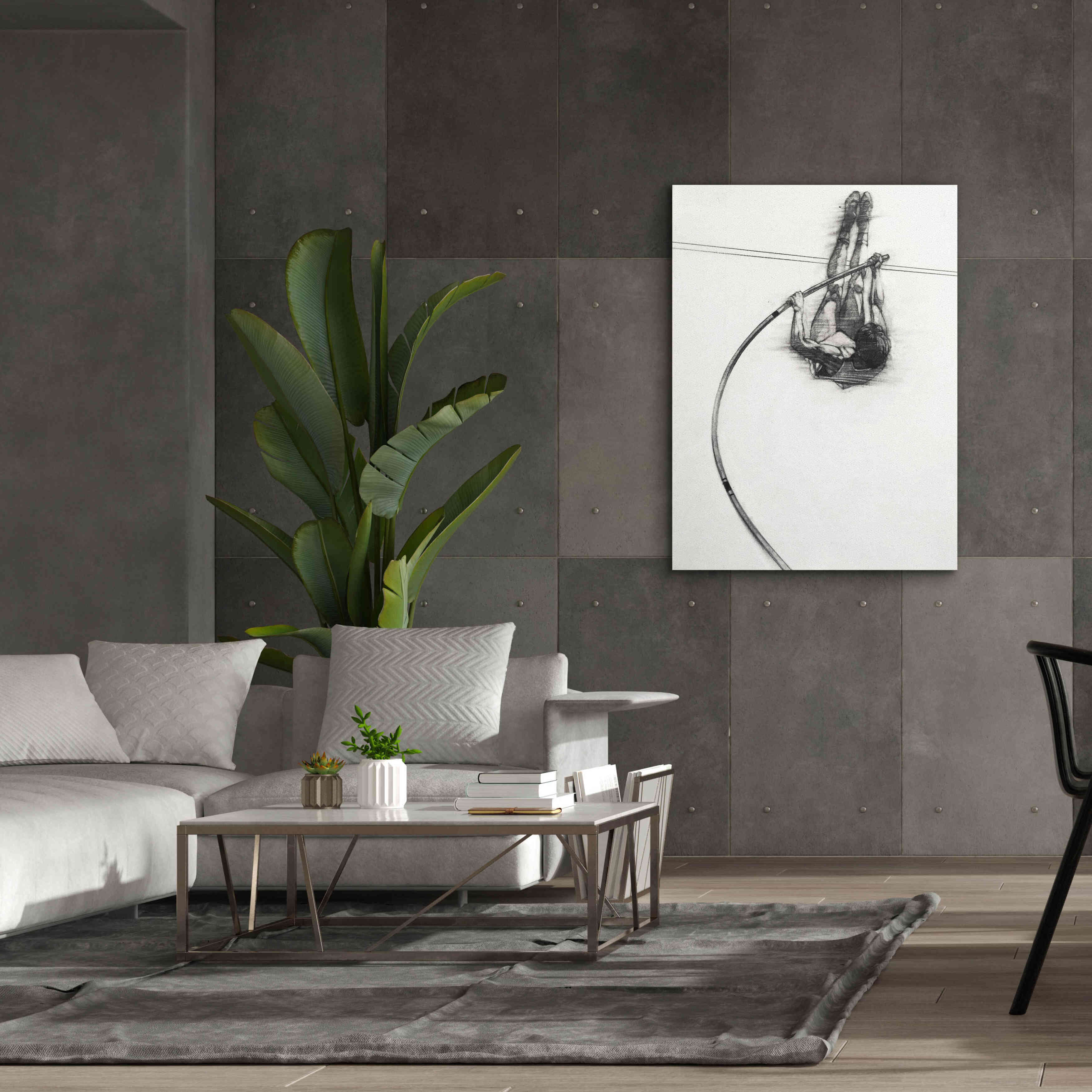 'The Vaulter' by Bruce Dean, Giclee Canvas Wall Art,40x54