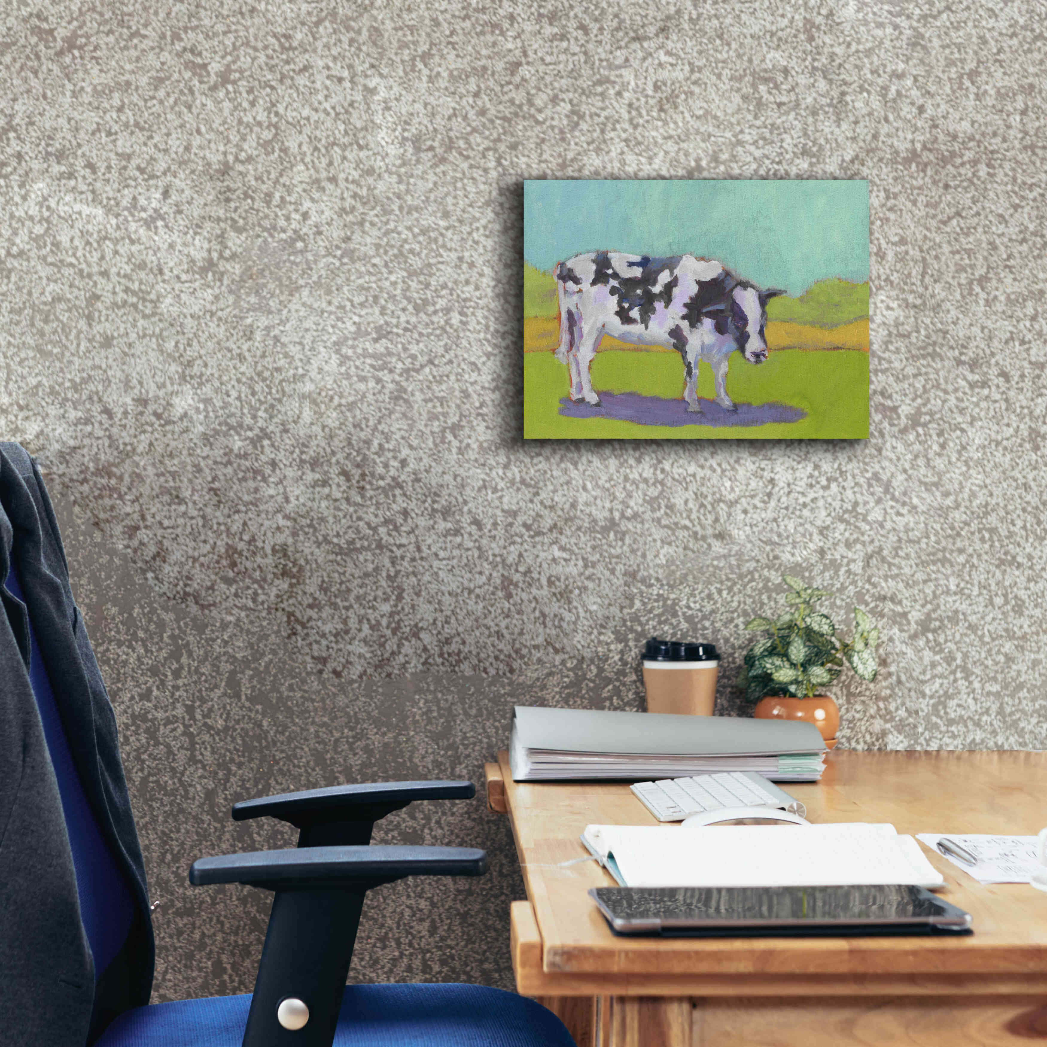 'Pasture Cow I' by Carol Young, Giclee Canvas Wall Art,16x12