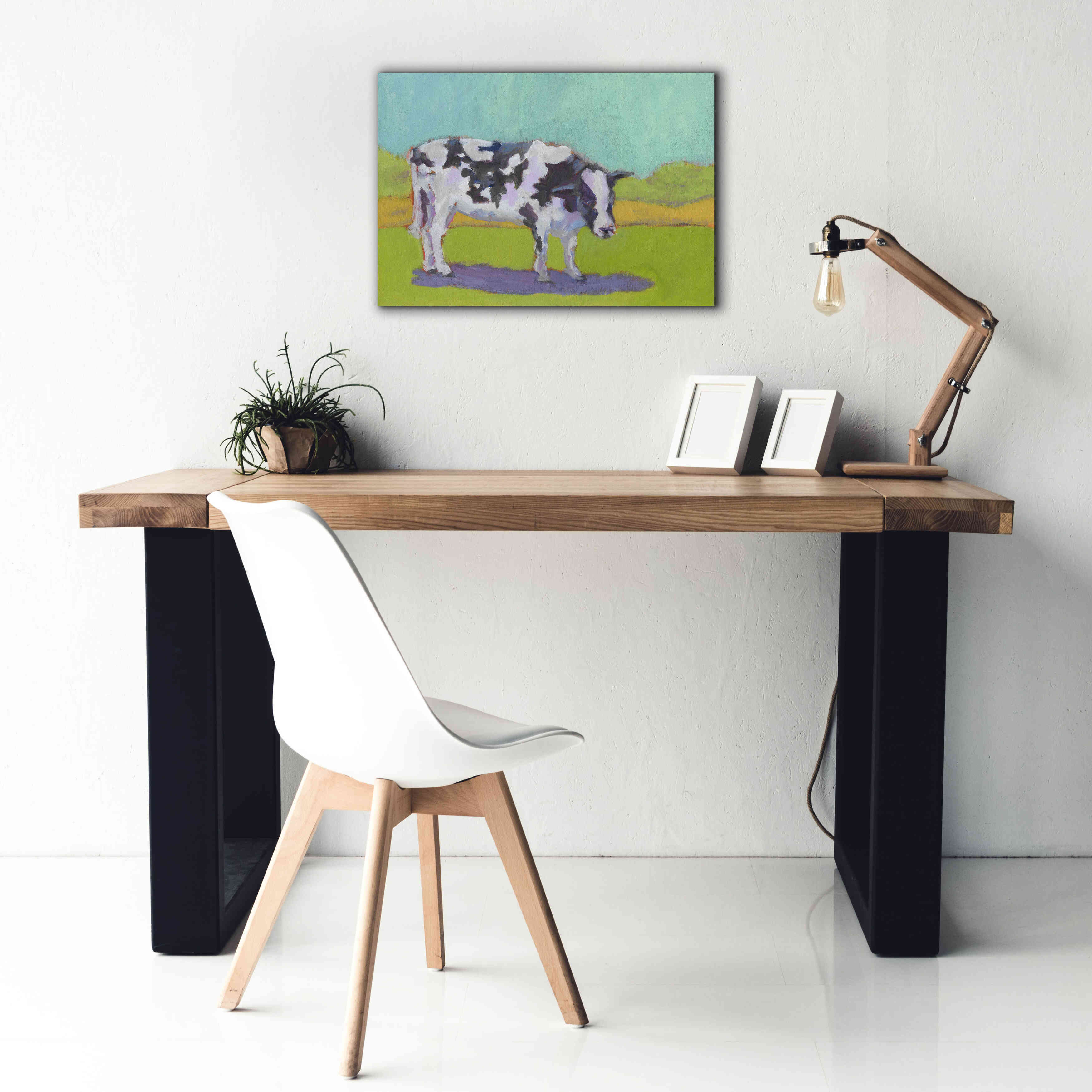 'Pasture Cow I' by Carol Young, Giclee Canvas Wall Art,26x18
