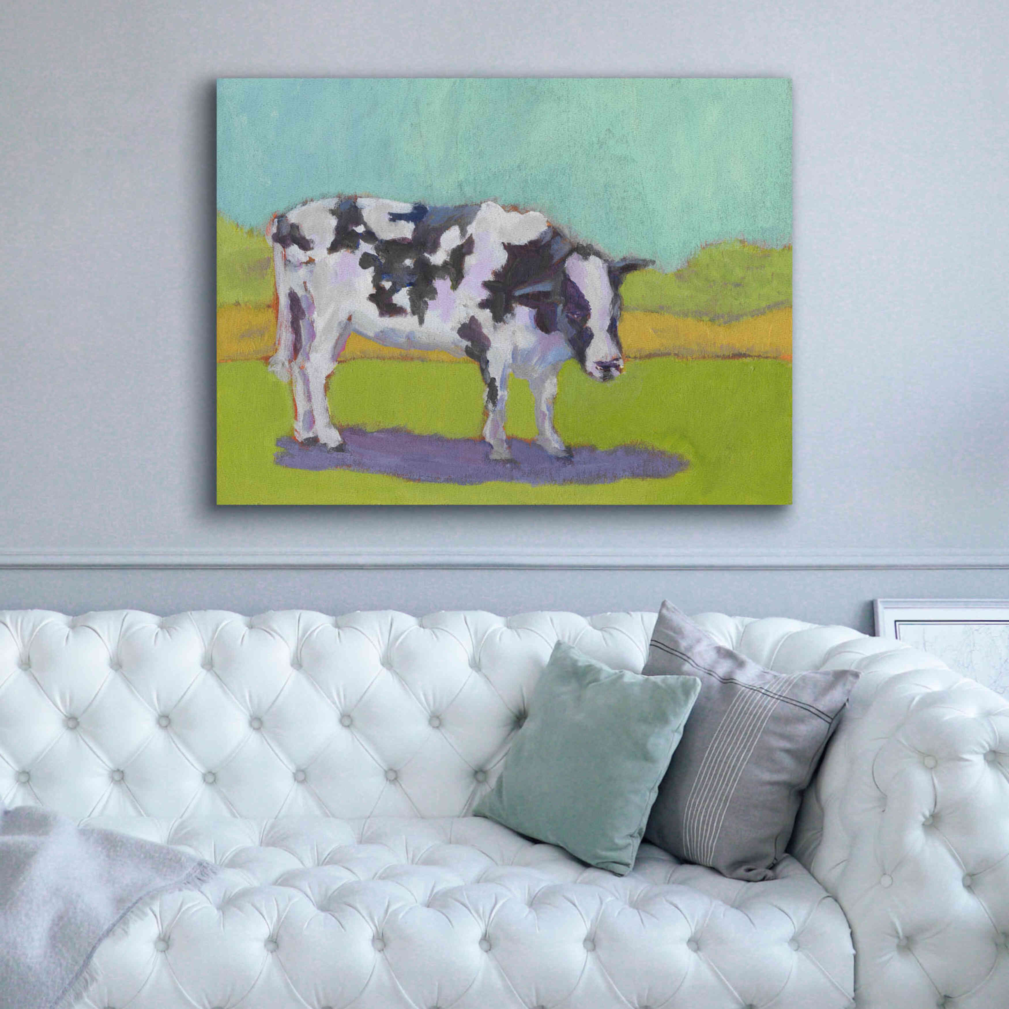 'Pasture Cow I' by Carol Young, Giclee Canvas Wall Art,54x40