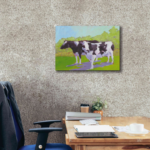 Image of 'Pasture Cows II' by Carol Young, Giclee Canvas Wall Art,26x18