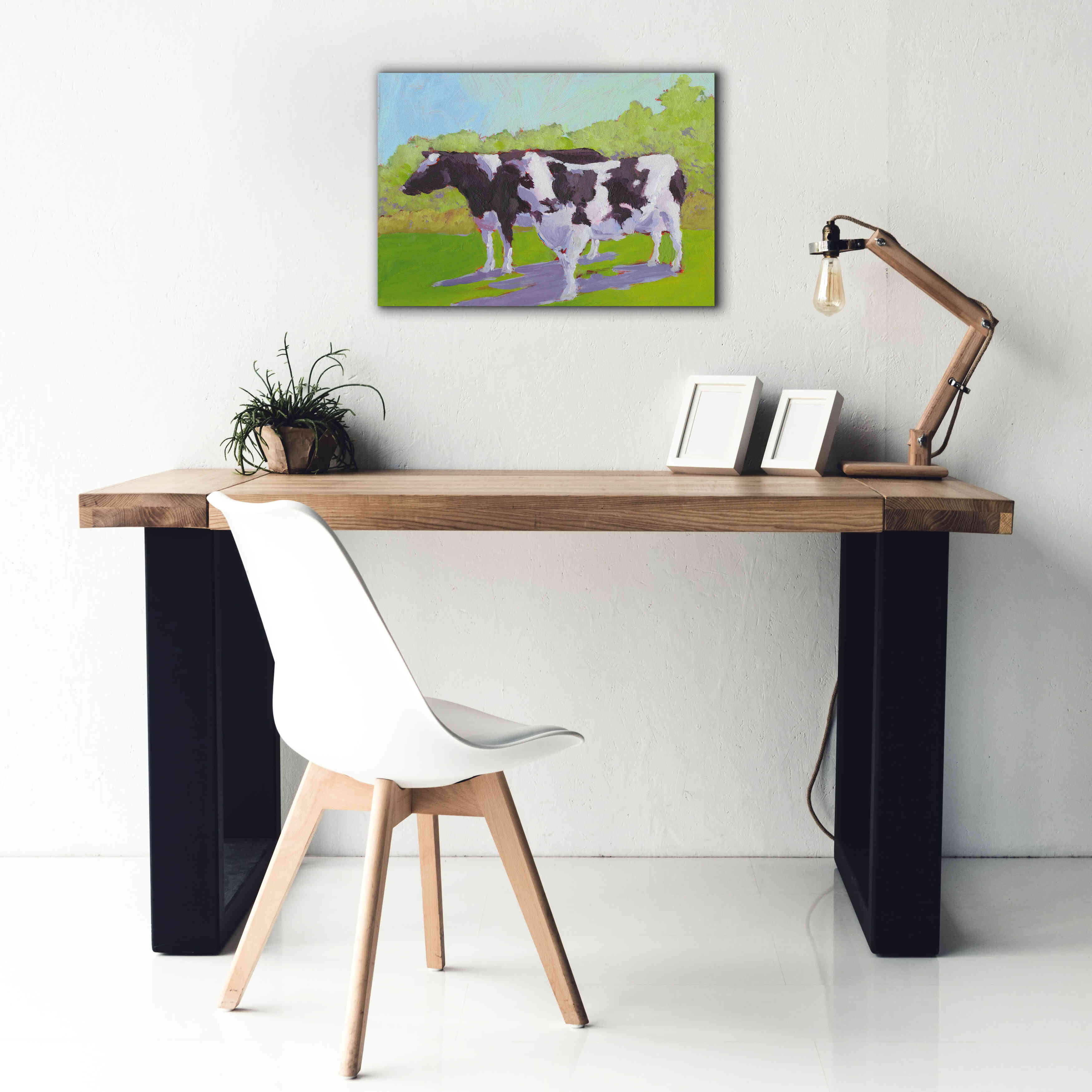 'Pasture Cows II' by Carol Young, Giclee Canvas Wall Art,26x18