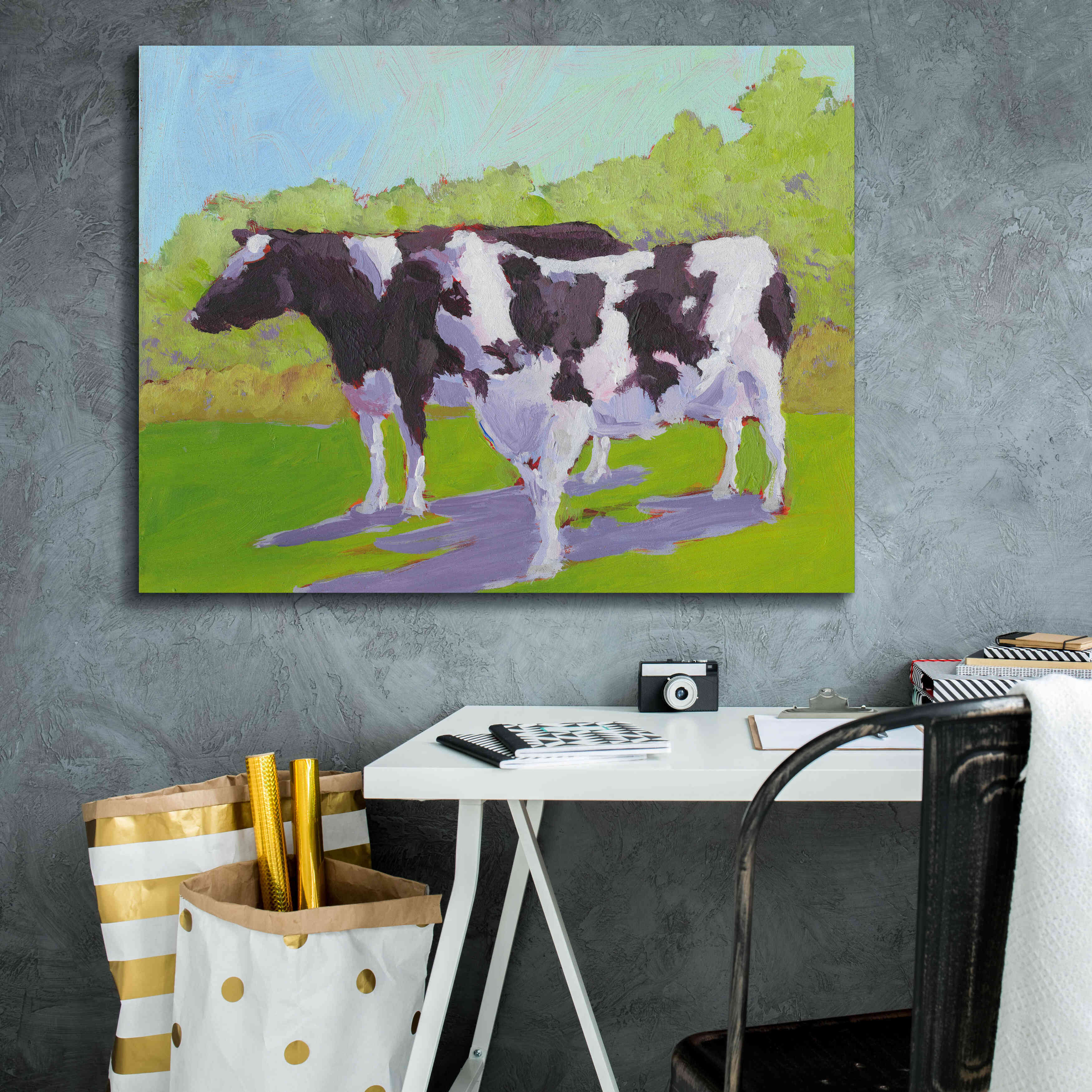 'Pasture Cows II' by Carol Young, Giclee Canvas Wall Art,34x26