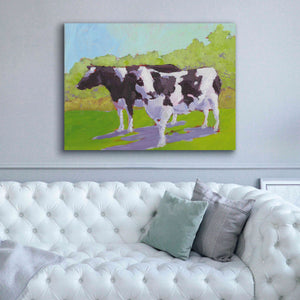 'Pasture Cows II' by Carol Young, Giclee Canvas Wall Art,54x40