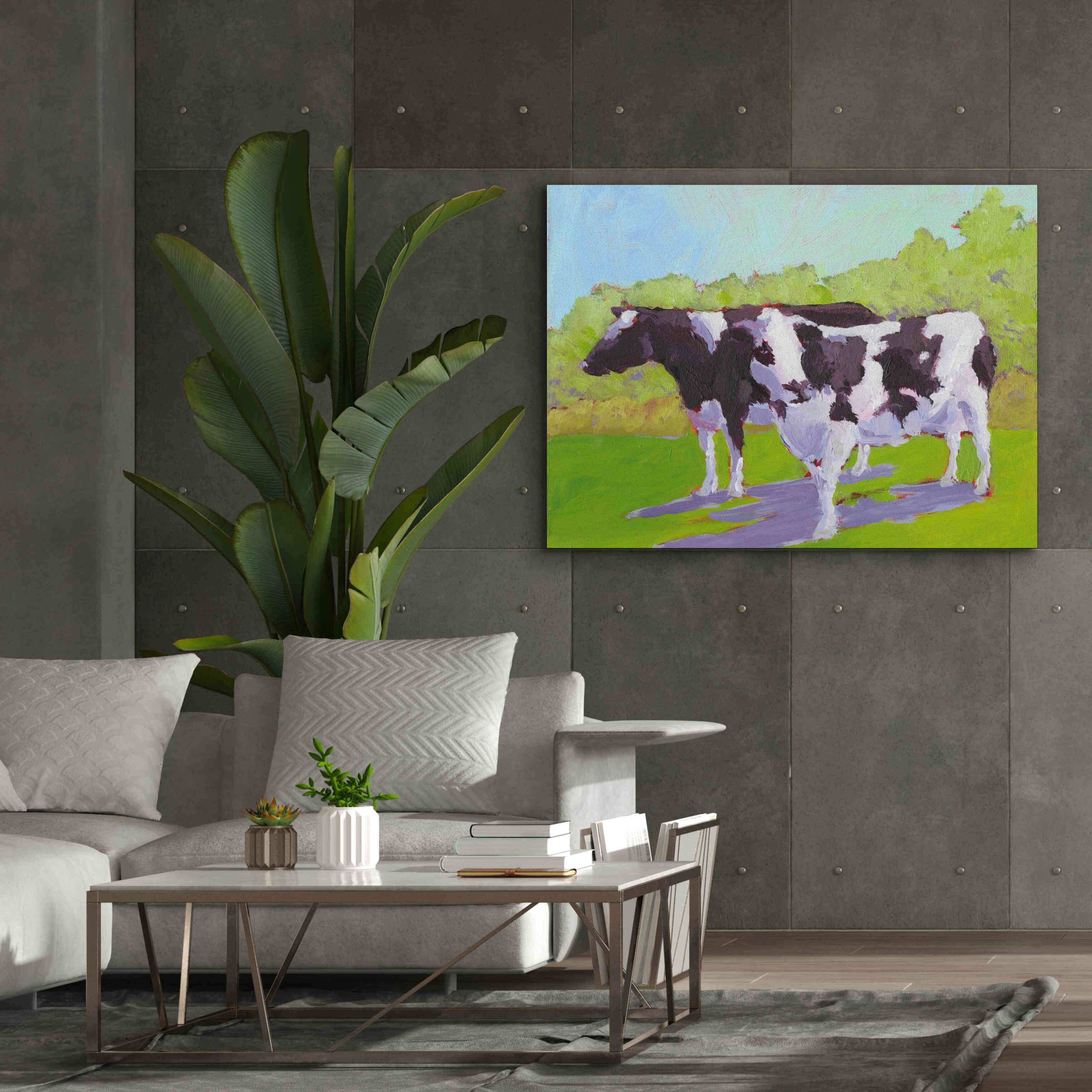 'Pasture Cows II' by Carol Young, Giclee Canvas Wall Art,54x40
