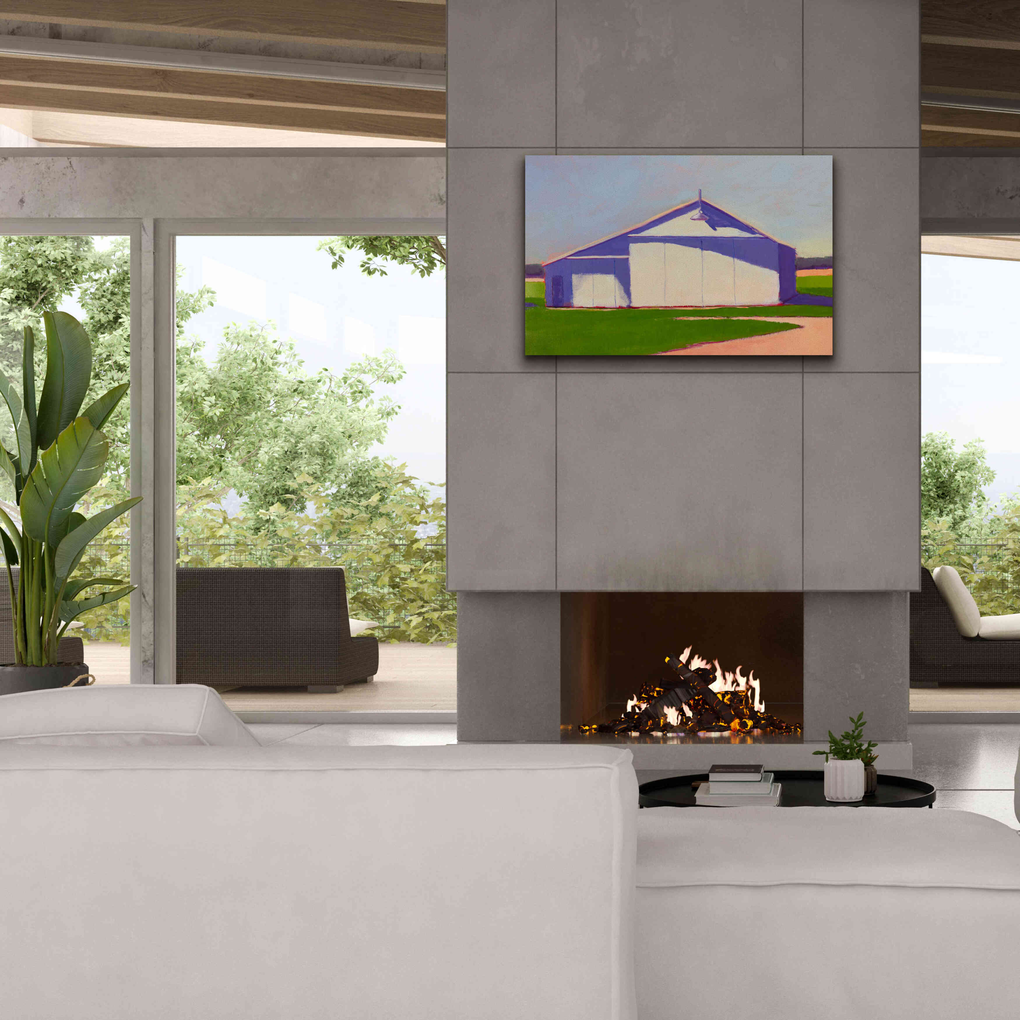 'Bucolic Structure VIII' by Carol Young, Giclee Canvas Wall Art,40x26