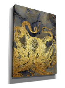 'Octopus Ink Gold & Blue II' by Christine Zalewski, Giclee Canvas Wall Art