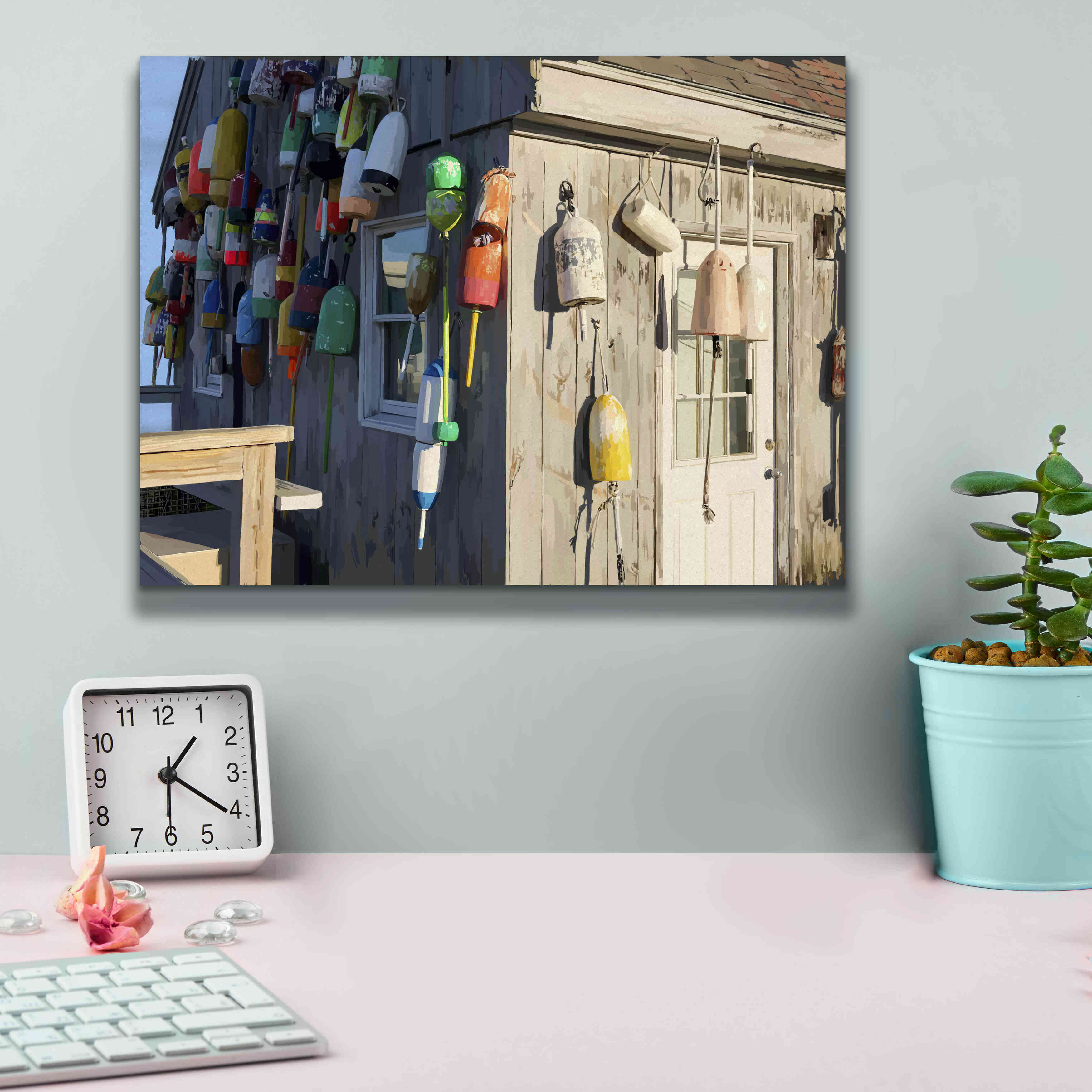 'Hut on Badgers Island I' by Emily Kalina, Giclee Canvas Wall Art,16x12