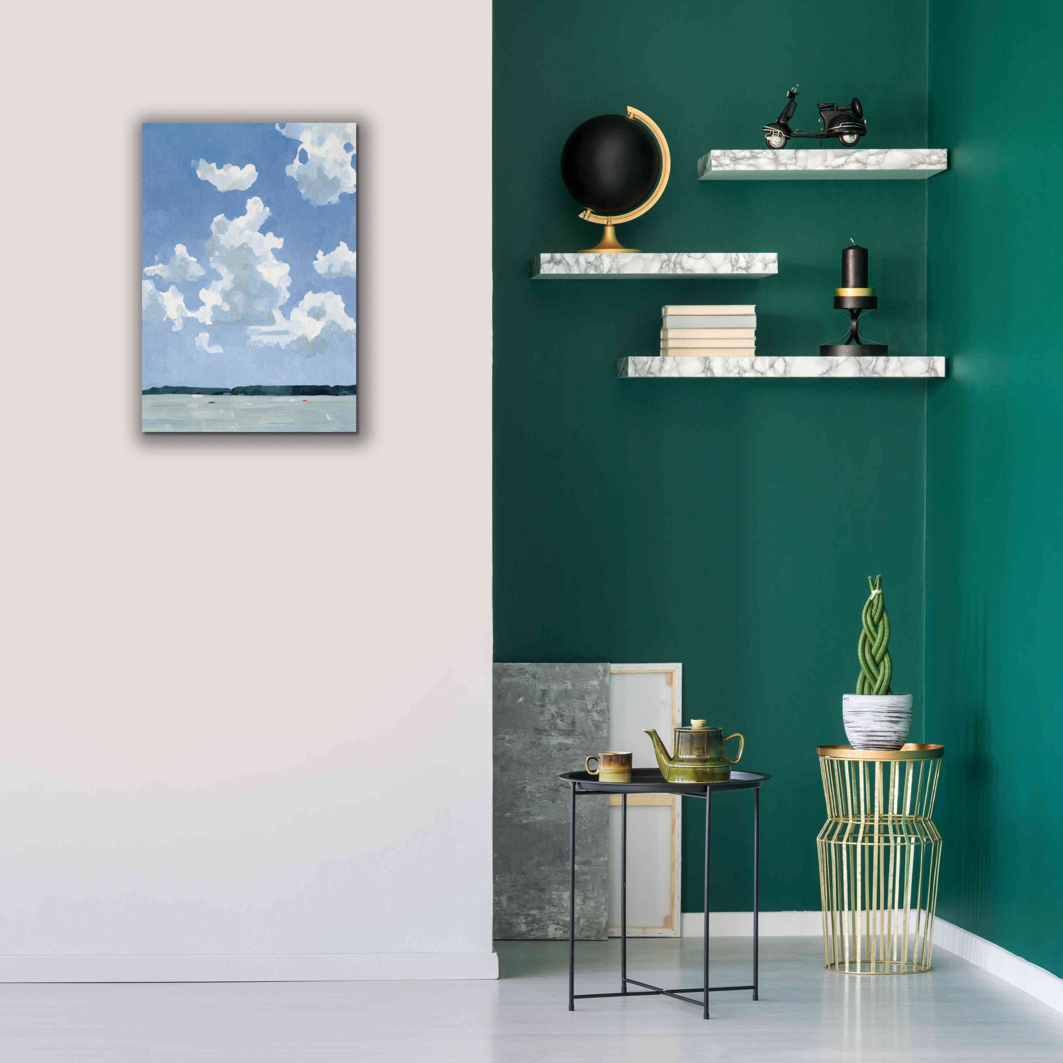 'July Lakeside I' by Emma Scarvey, Giclee Canvas Wall Art,18 x 26