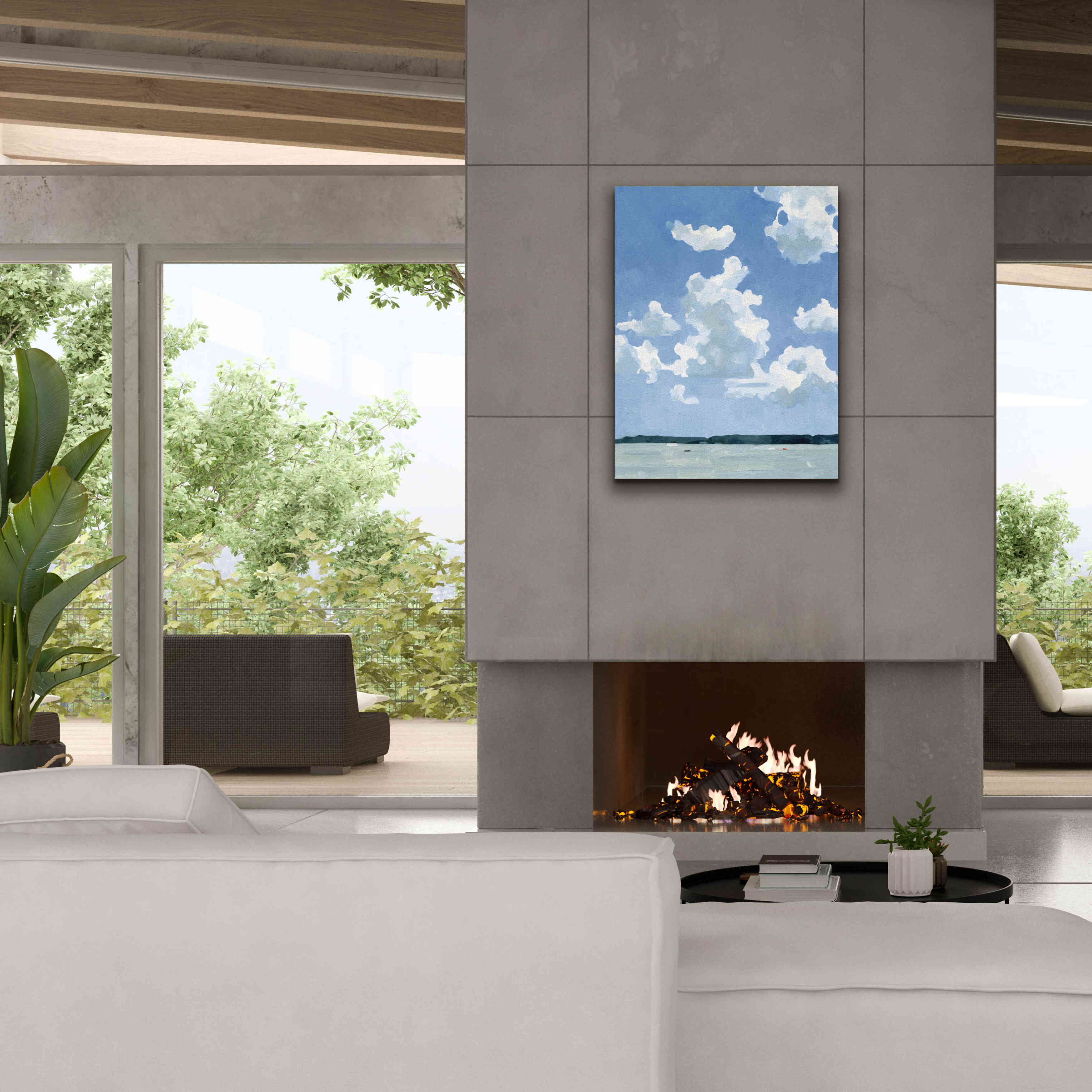 'July Lakeside I' by Emma Scarvey, Giclee Canvas Wall Art,26 x 34