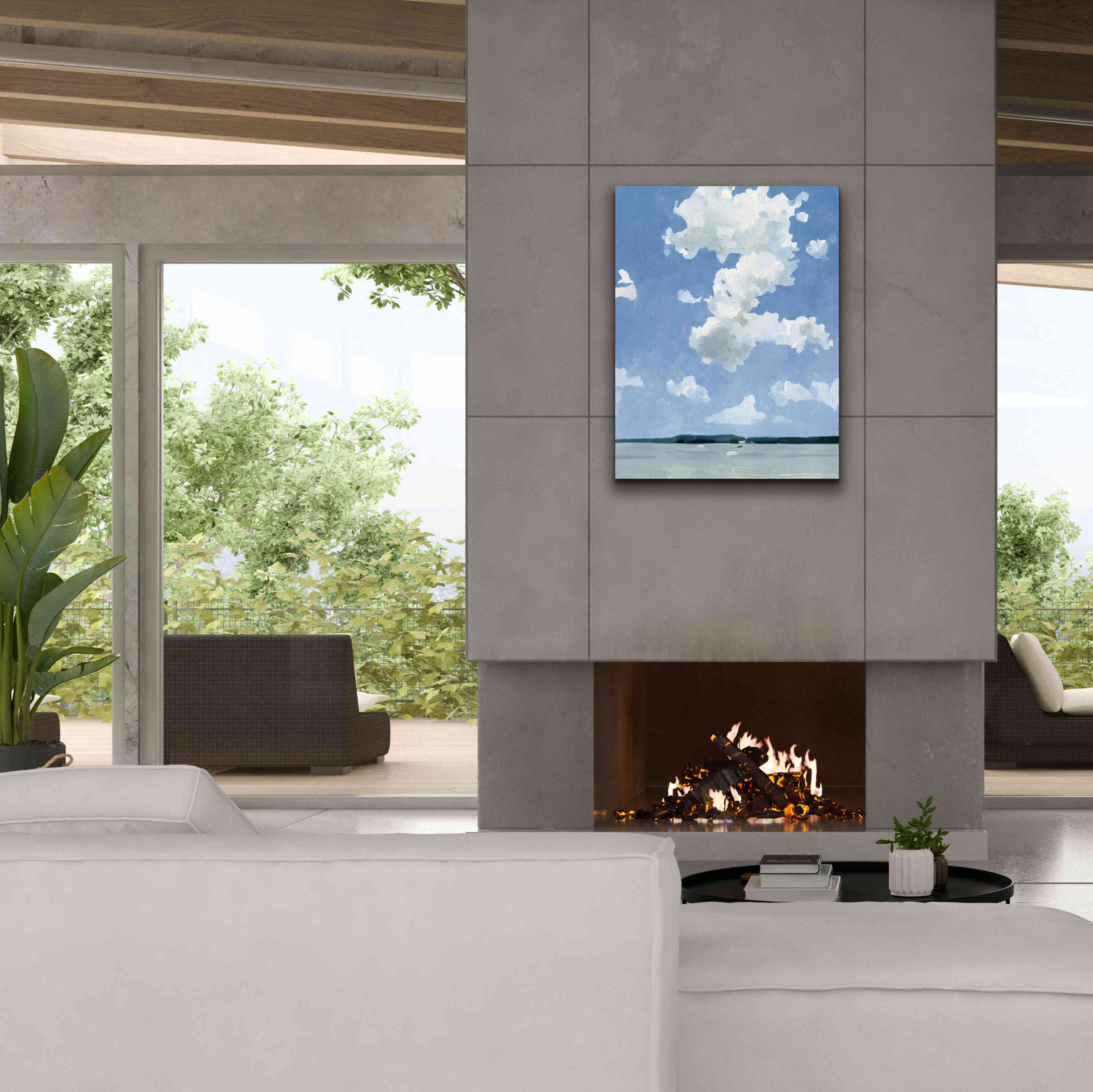 'July Lakeside II' by Emma Scarvey, Giclee Canvas Wall Art,26 x 34