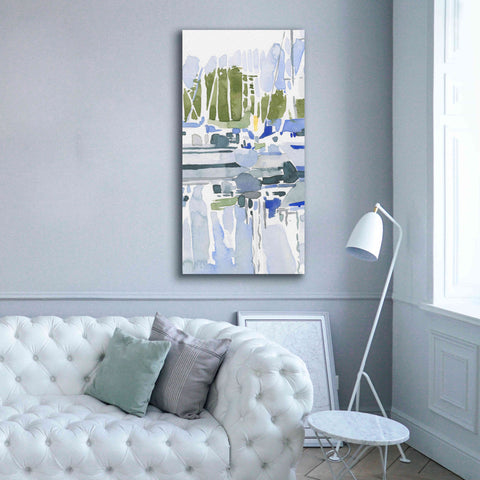 Image of 'Sailboat Reflections I' by Emma Scarvey, Giclee Canvas Wall Art,30 x 60