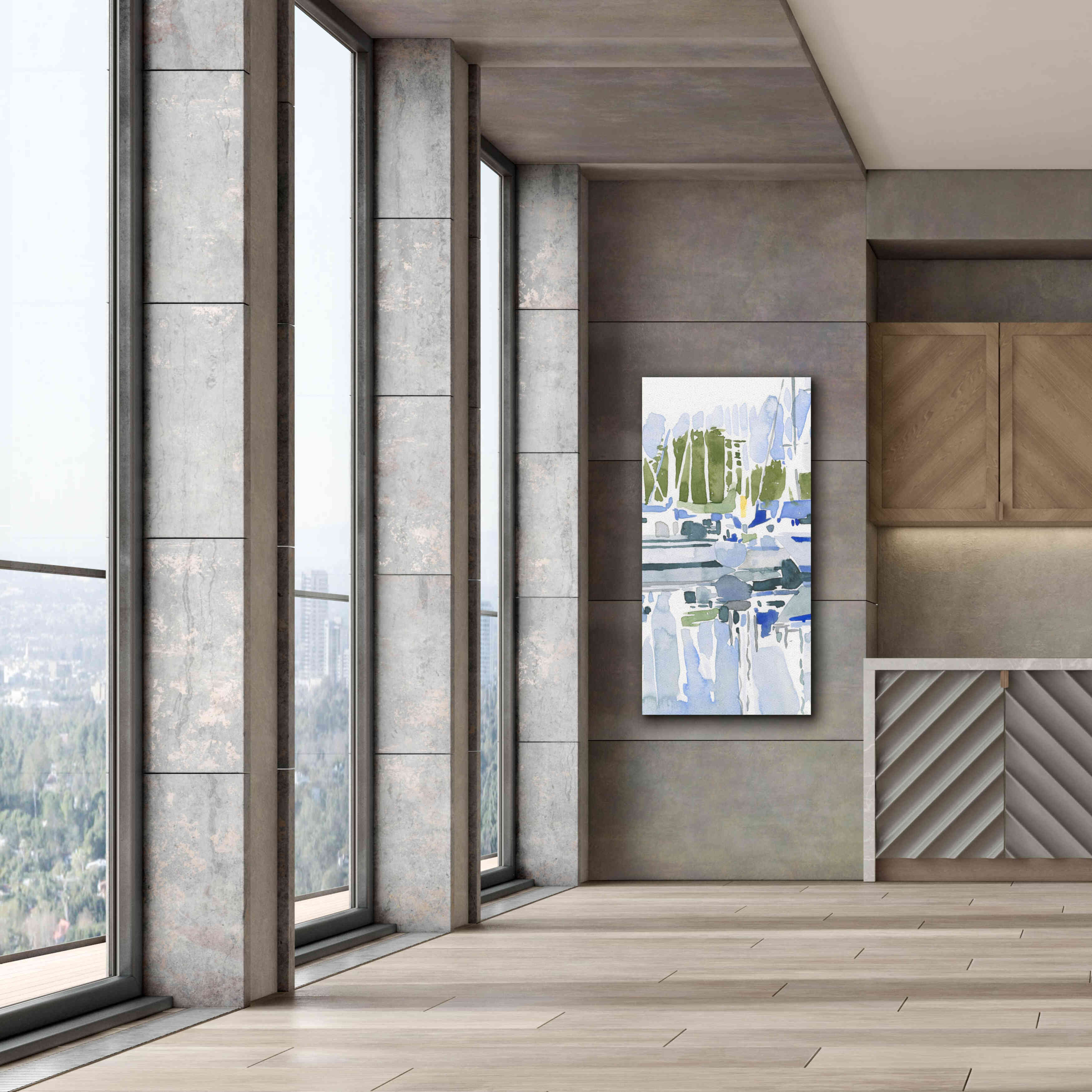 'Sailboat Reflections I' by Emma Scarvey, Giclee Canvas Wall Art,30 x 60