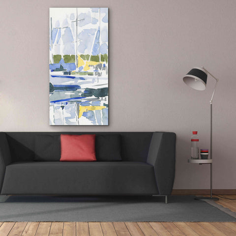 Image of 'Sailboat Reflections II' by Emma Scarvey, Giclee Canvas Wall Art,30 x 60
