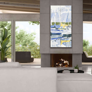 'Sailboat Reflections II' by Emma Scarvey, Giclee Canvas Wall Art,30 x 60