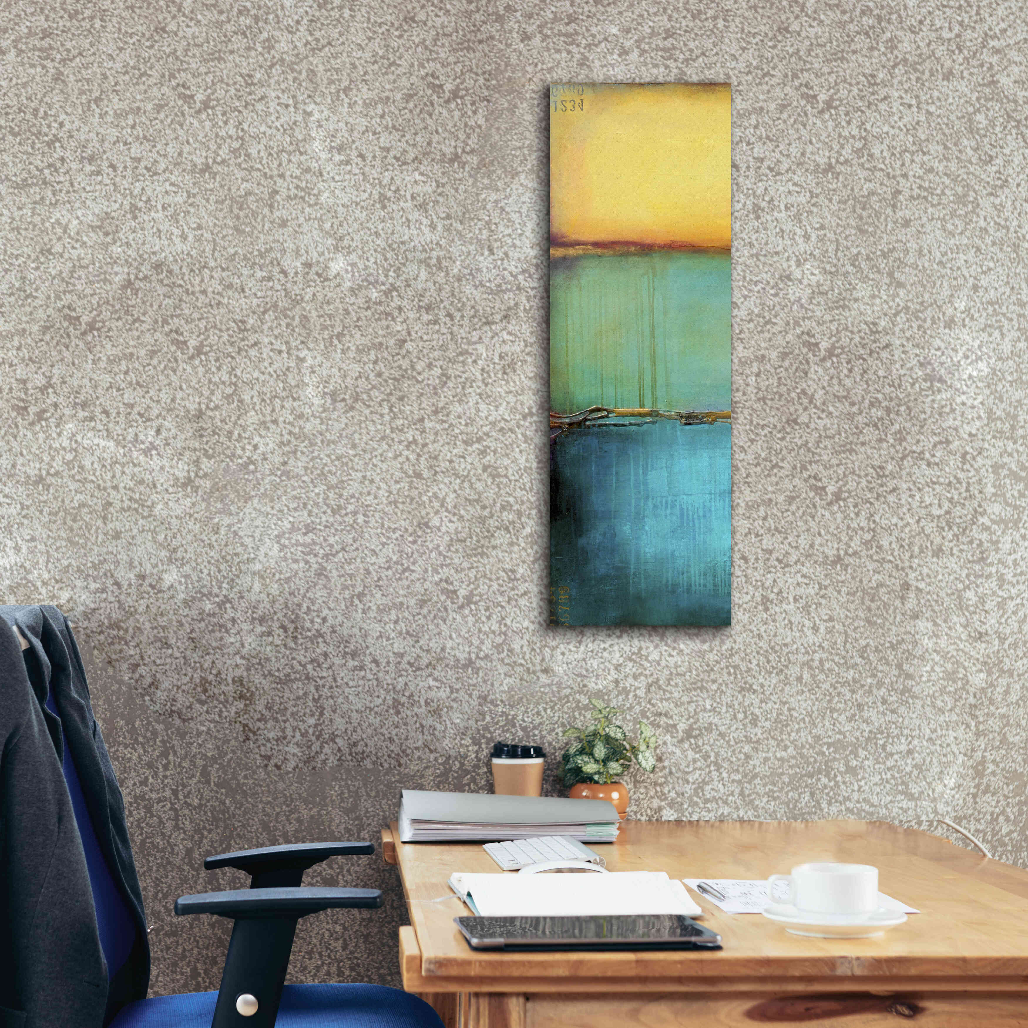 'Emeralds Bay I' by Erin Ashley, Giclee Canvas Wall Art,12 x 36