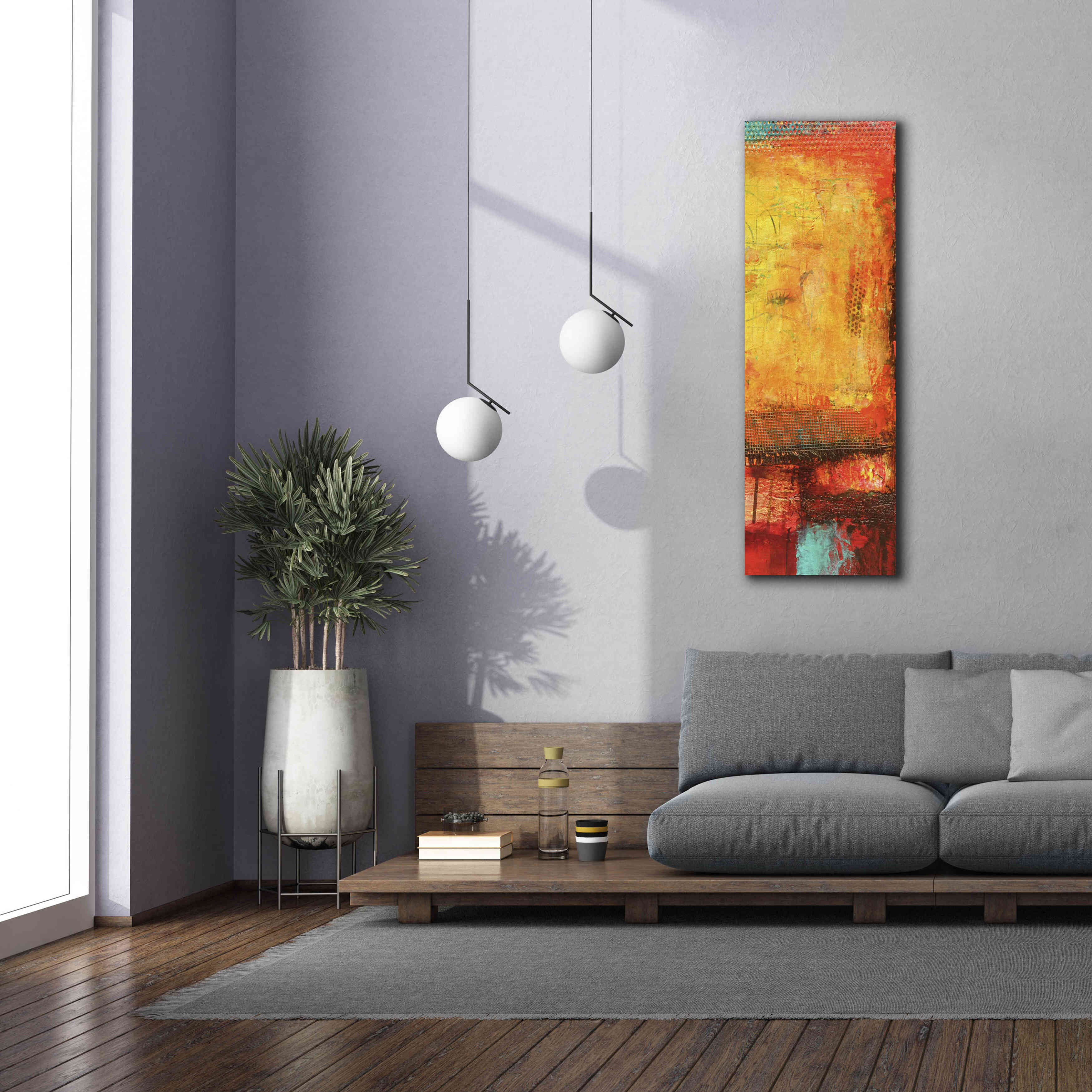 'Inner Circle IV' by Erin Ashley, Giclee Canvas Wall Art,20 x 60
