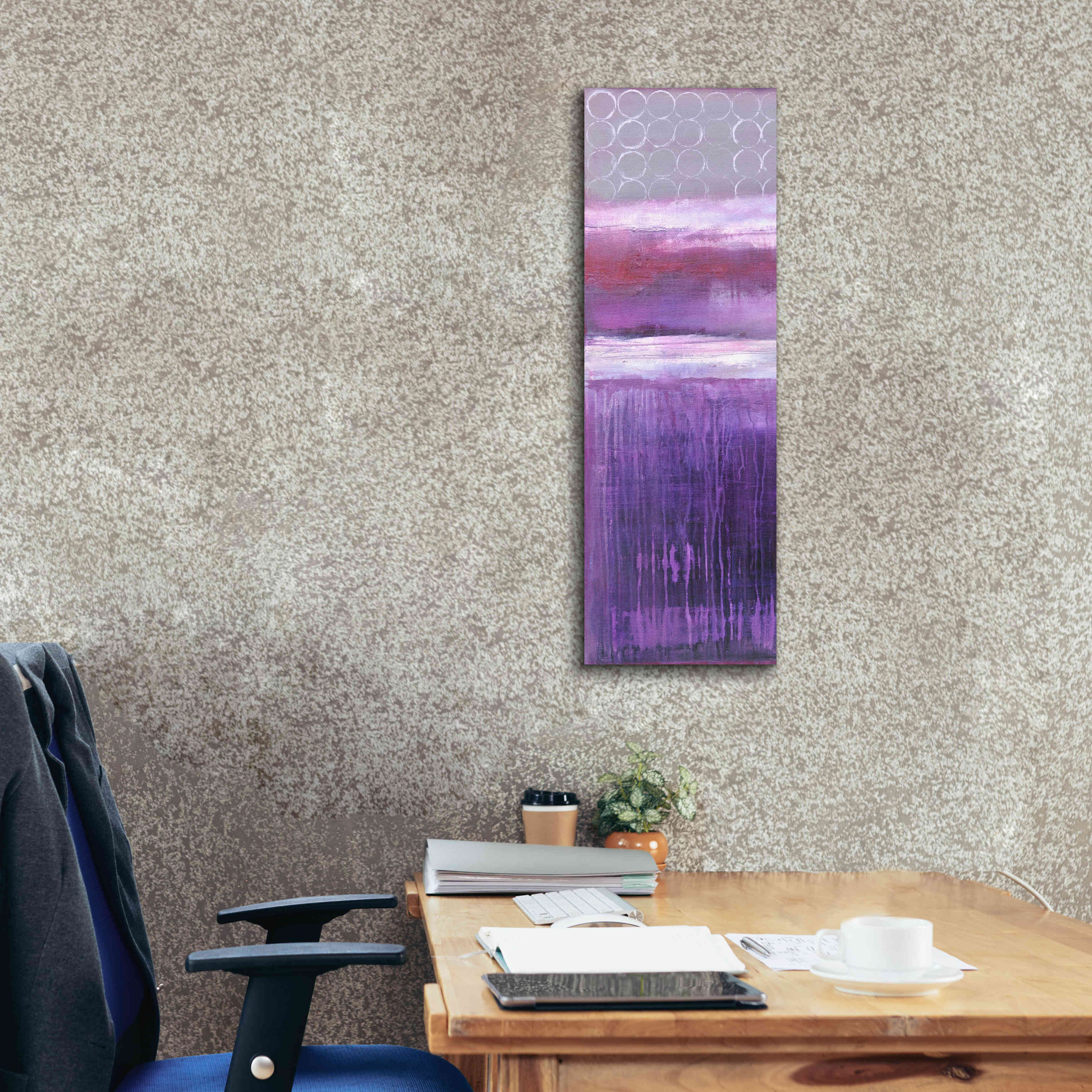 'Purple Rain I' by Erin Ashley, Giclee Canvas Wall Art,12 x 36