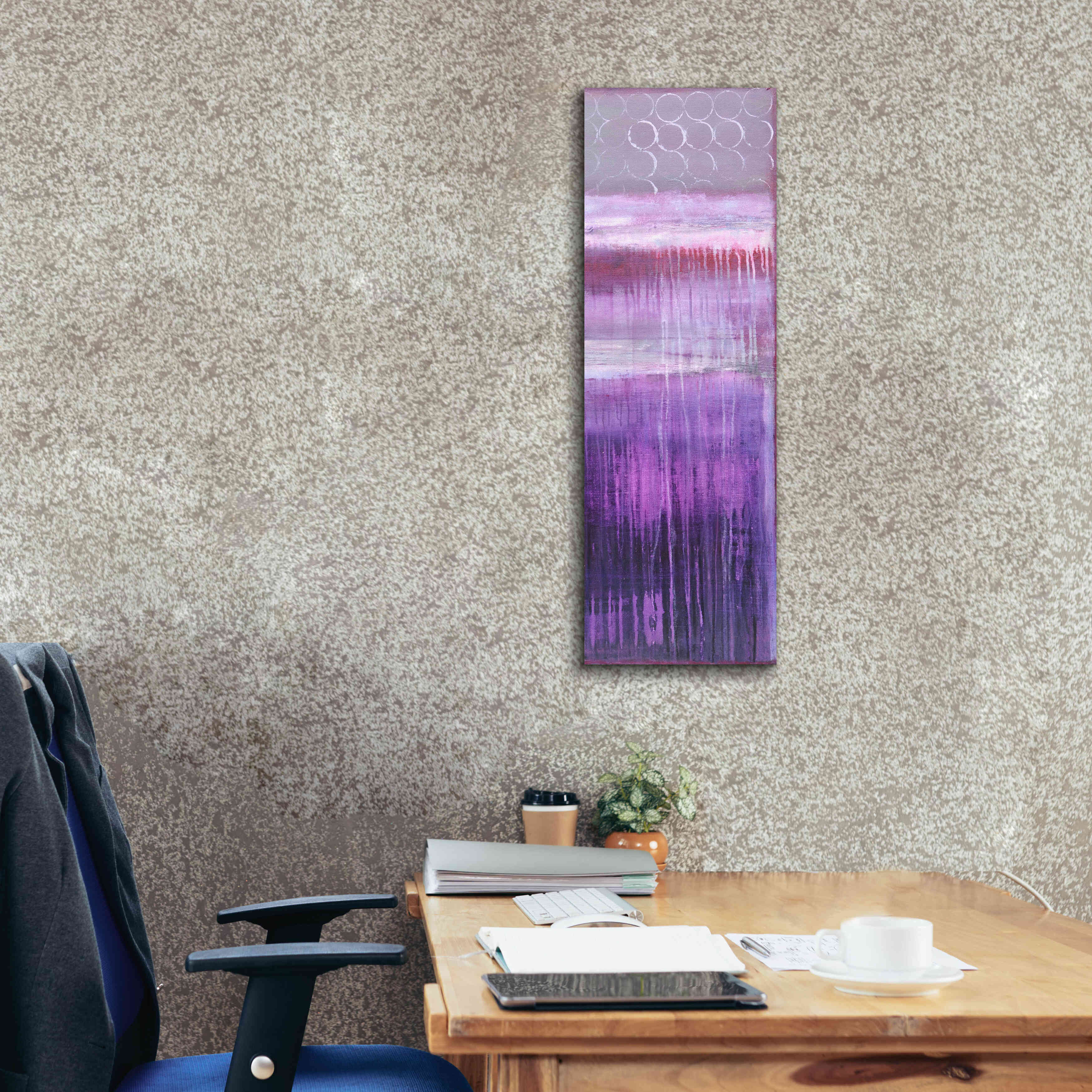 'Purple Rain II' by Erin Ashley, Giclee Canvas Wall Art,12 x 36