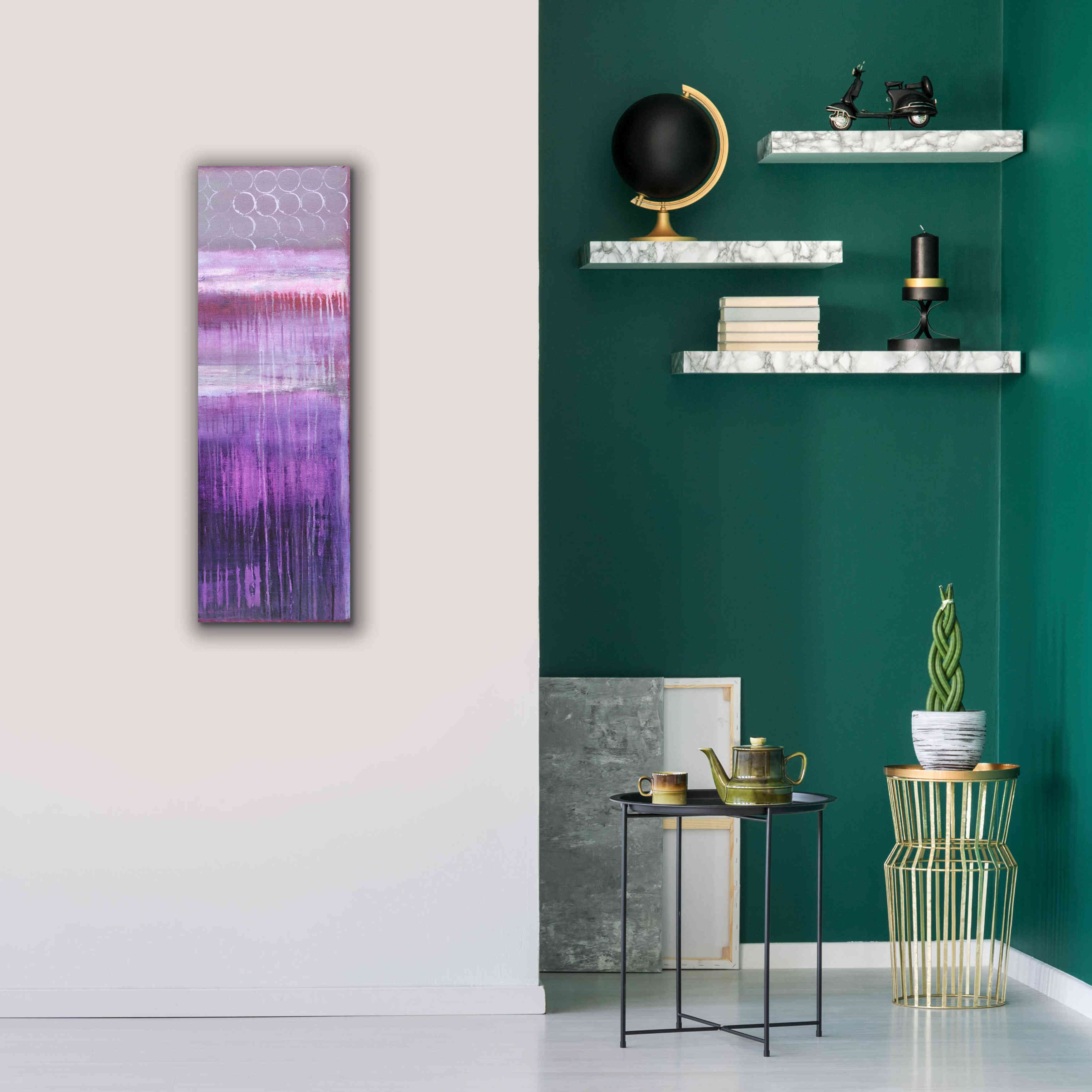 'Purple Rain II' by Erin Ashley, Giclee Canvas Wall Art,12 x 36