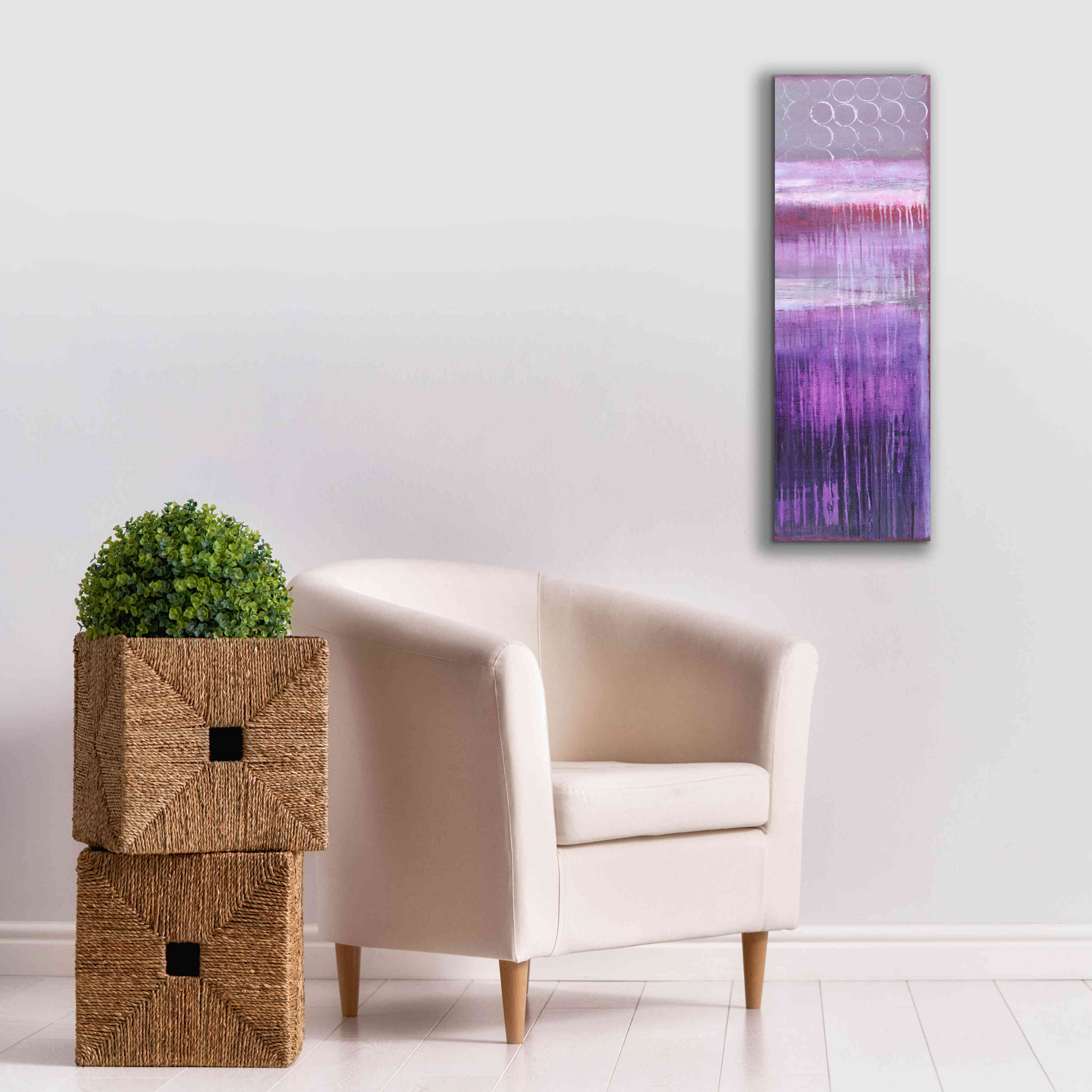 'Purple Rain II' by Erin Ashley, Giclee Canvas Wall Art,12 x 36