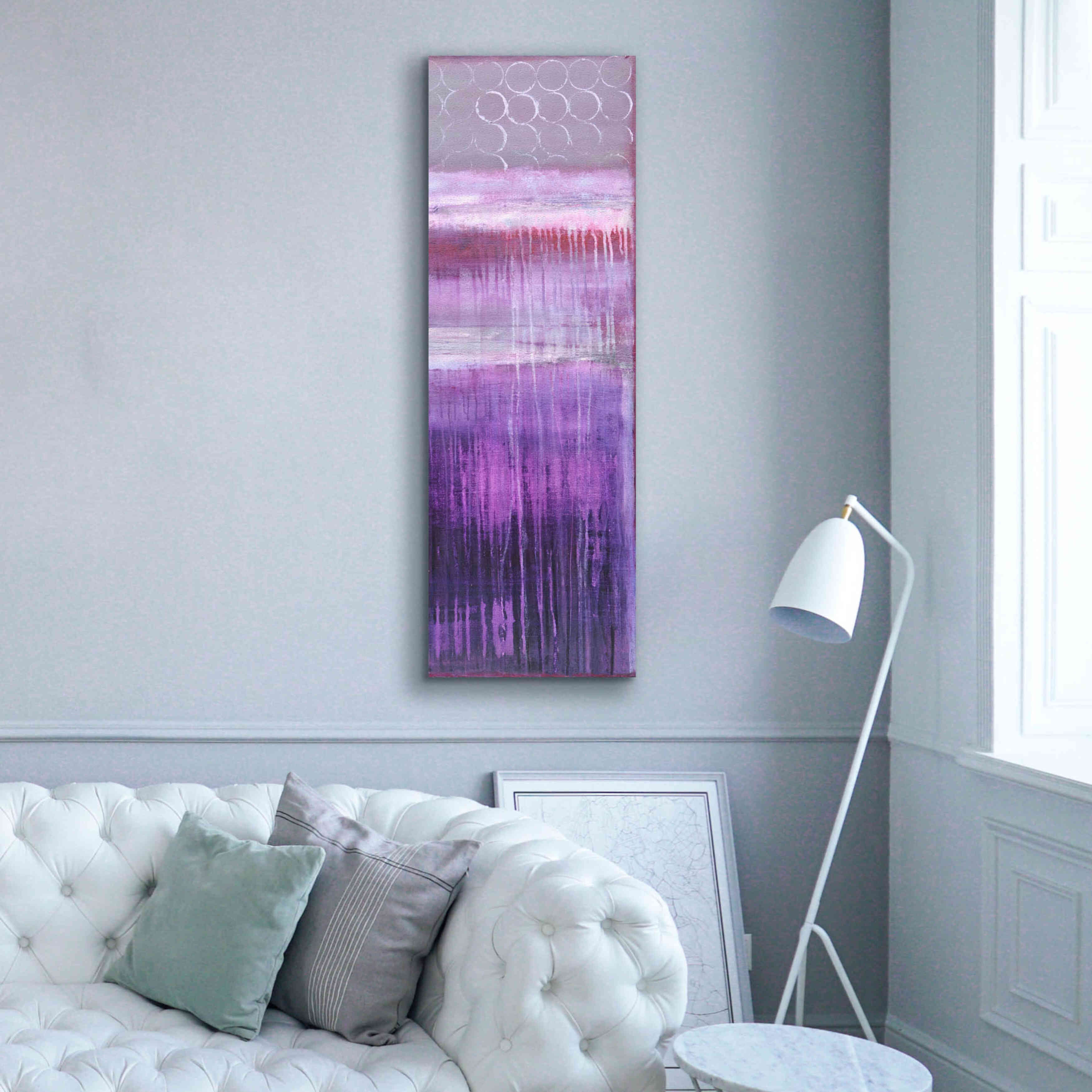 'Purple Rain II' by Erin Ashley, Giclee Canvas Wall Art,20 x 60