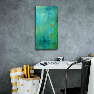 'Blue Mountain Rain II' by Erin Ashley, Giclee Canvas Wall Art,12 x 24