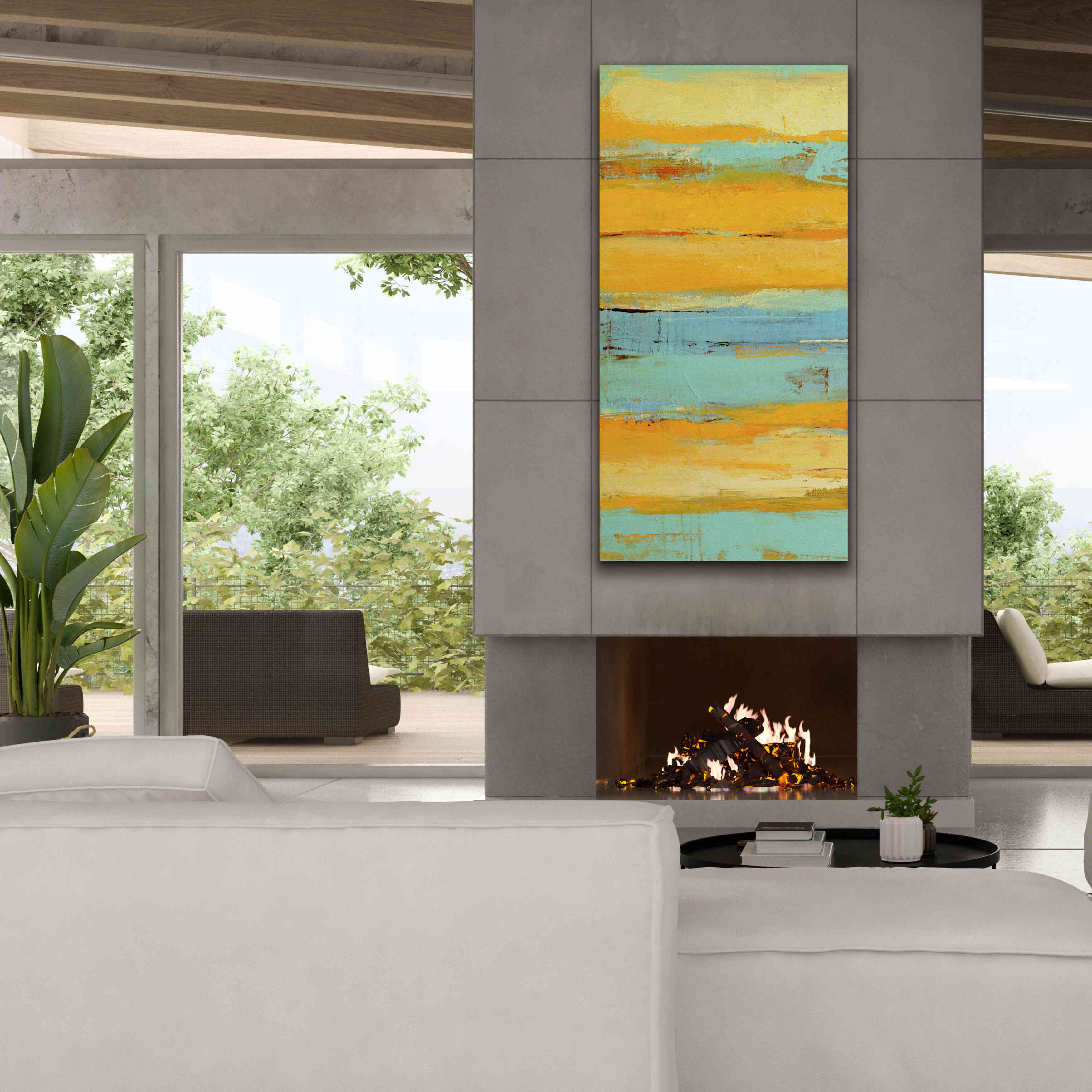 'Caribbean Sunrise I' by Erin Ashley, Giclee Canvas Wall Art,30 x 60
