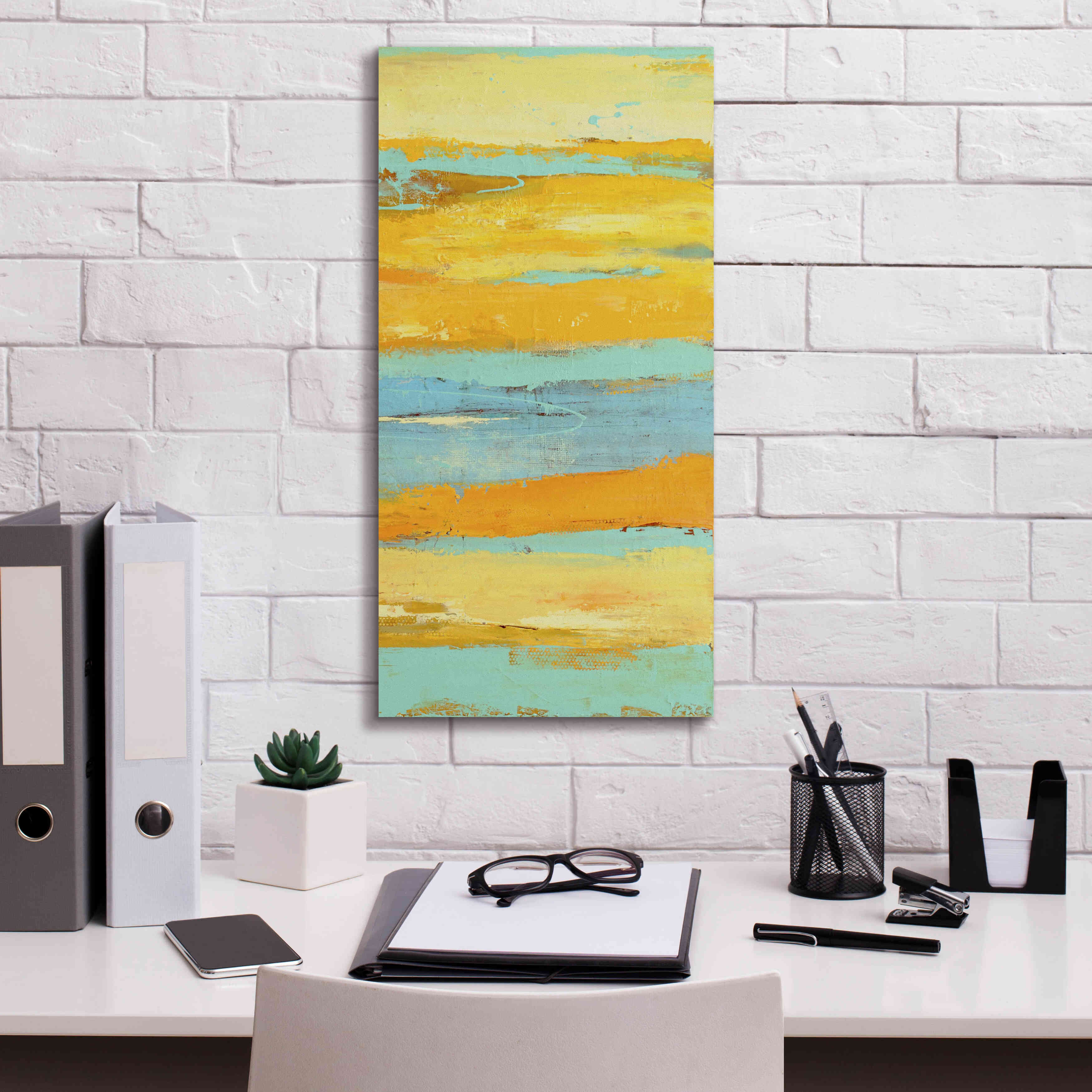'Caribbean Sunrise II' by Erin Ashley, Giclee Canvas Wall Art,12 x 24