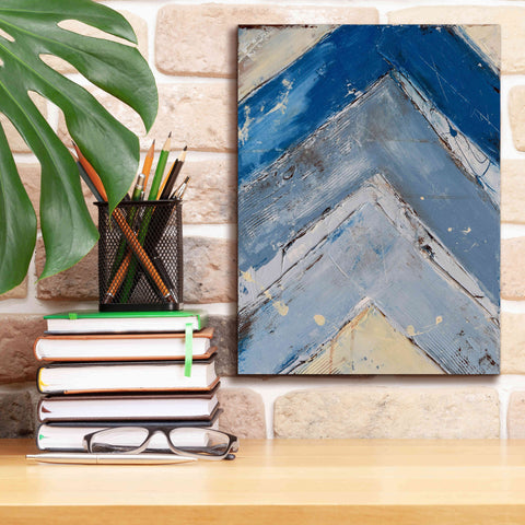 Image of 'Blue Zag I' by Erin Ashley, Giclee Canvas Wall Art,12x16