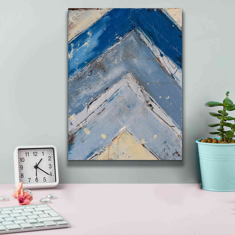 Image of 'Blue Zag I' by Erin Ashley, Giclee Canvas Wall Art,12x16