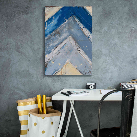Image of 'Blue Zag I' by Erin Ashley, Giclee Canvas Wall Art,18x26
