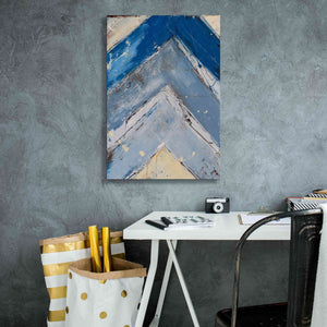 'Blue Zag I' by Erin Ashley, Giclee Canvas Wall Art,18x26