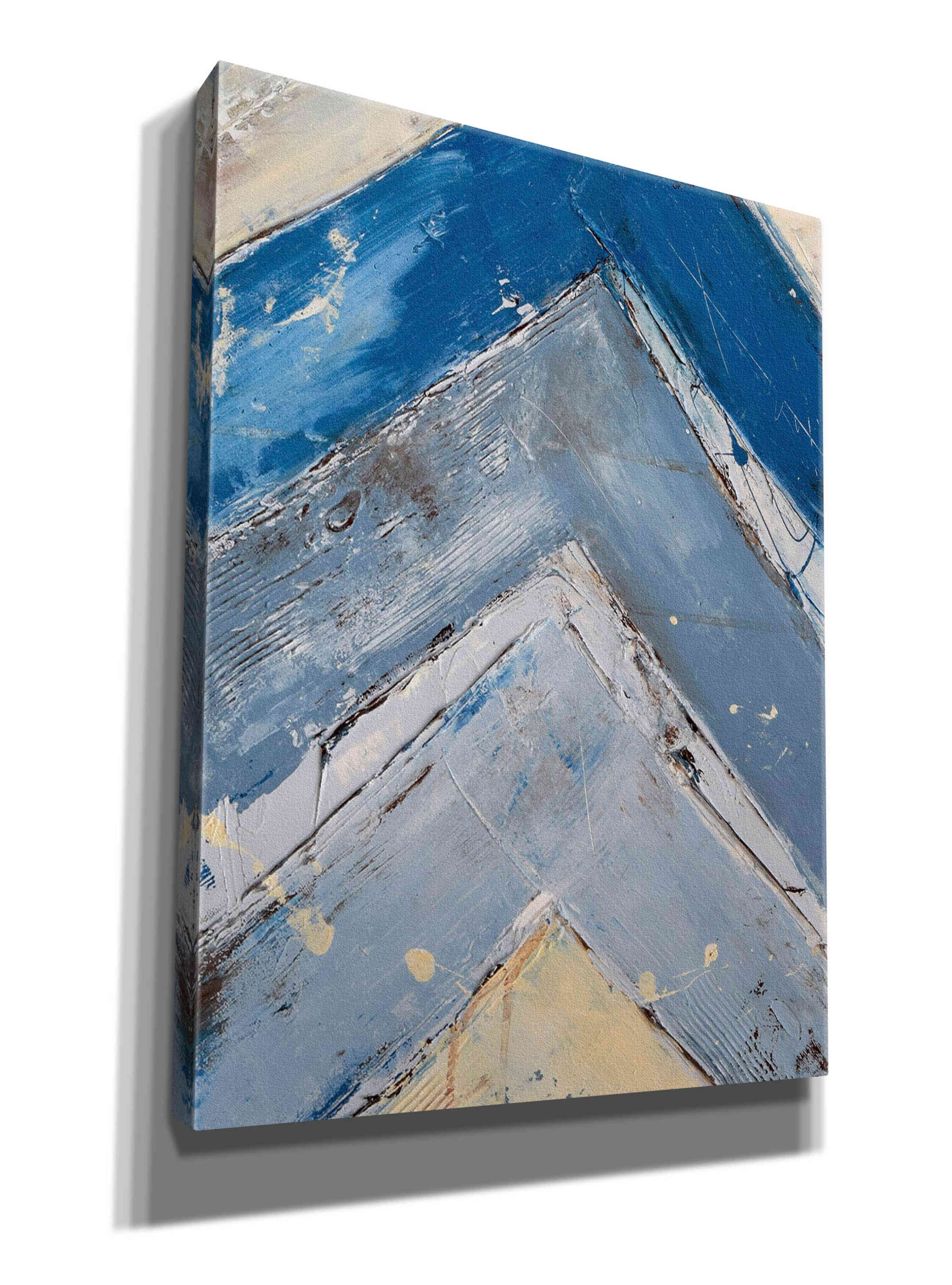 'Blue Zag I' by Erin Ashley, Giclee Canvas Wall Art