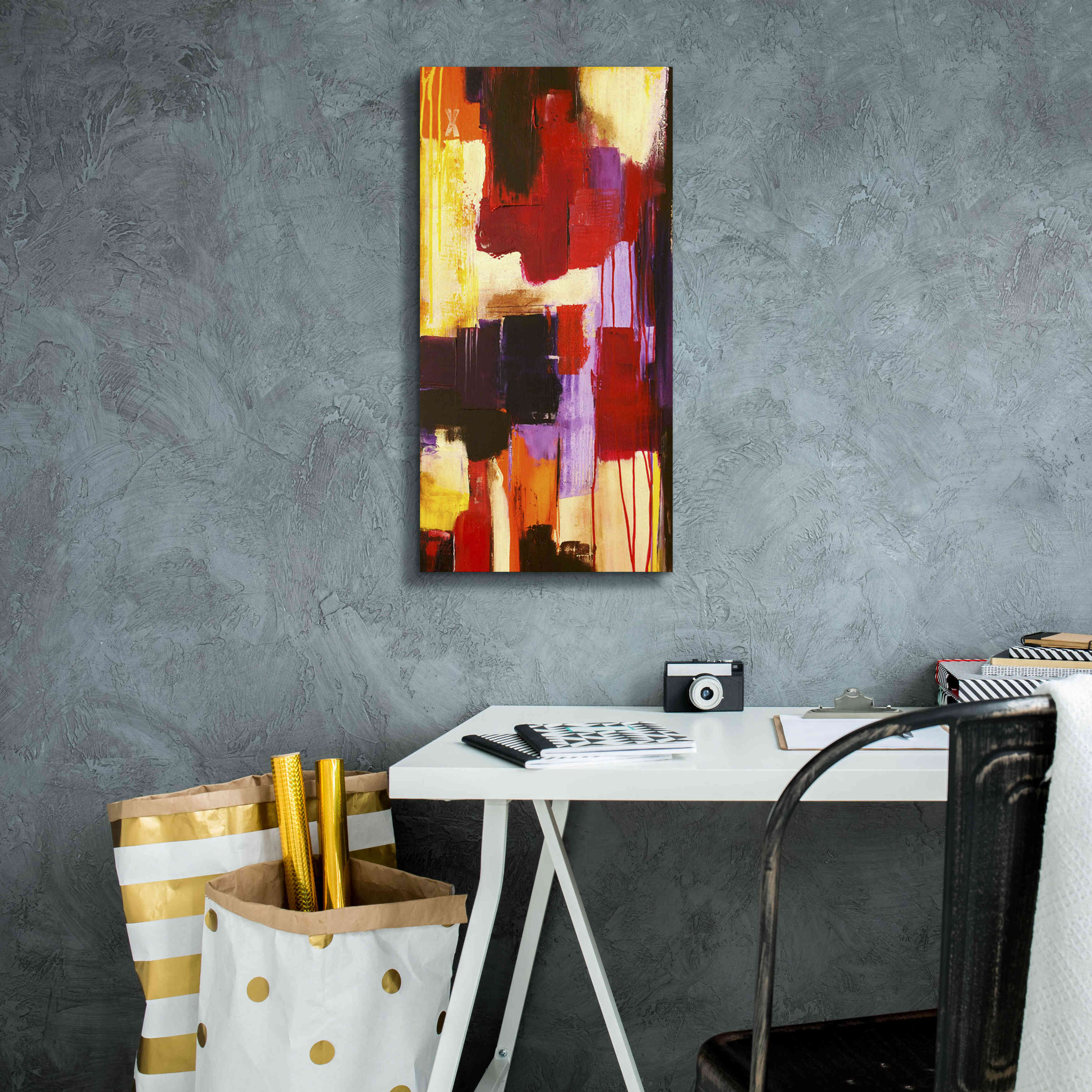 'Raspberry Beret I' by Erin Ashley, Giclee Canvas Wall Art,12x24