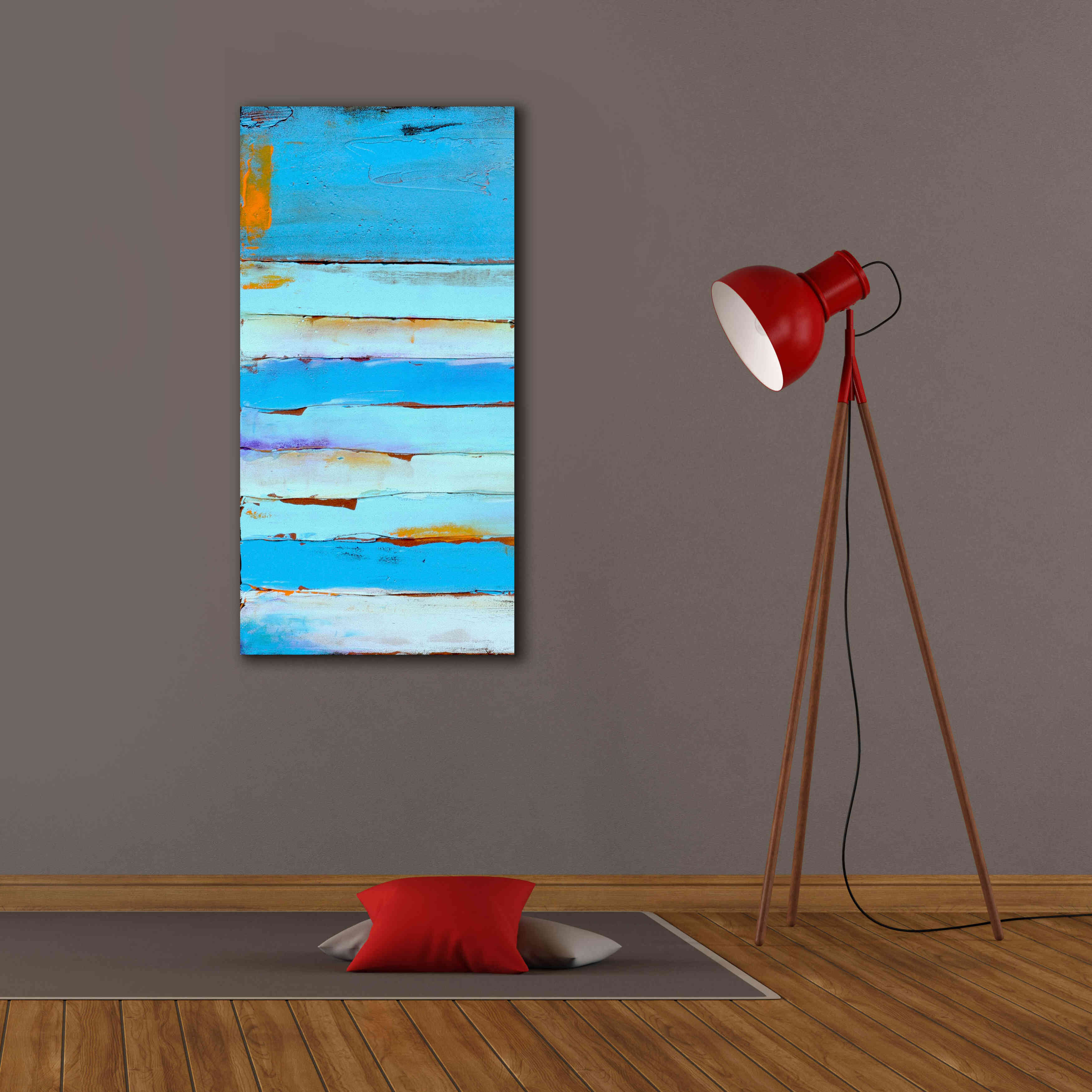 'Blue Jam I' by Erin Ashley, Giclee Canvas Wall Art,20x40