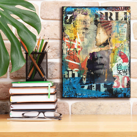 Image of 'Collage Head' by Erin Ashley, Giclee Canvas Wall Art,12x16
