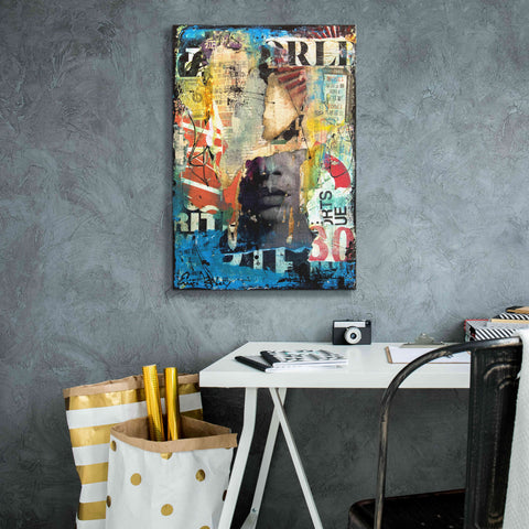 Image of 'Collage Head' by Erin Ashley, Giclee Canvas Wall Art,18x26