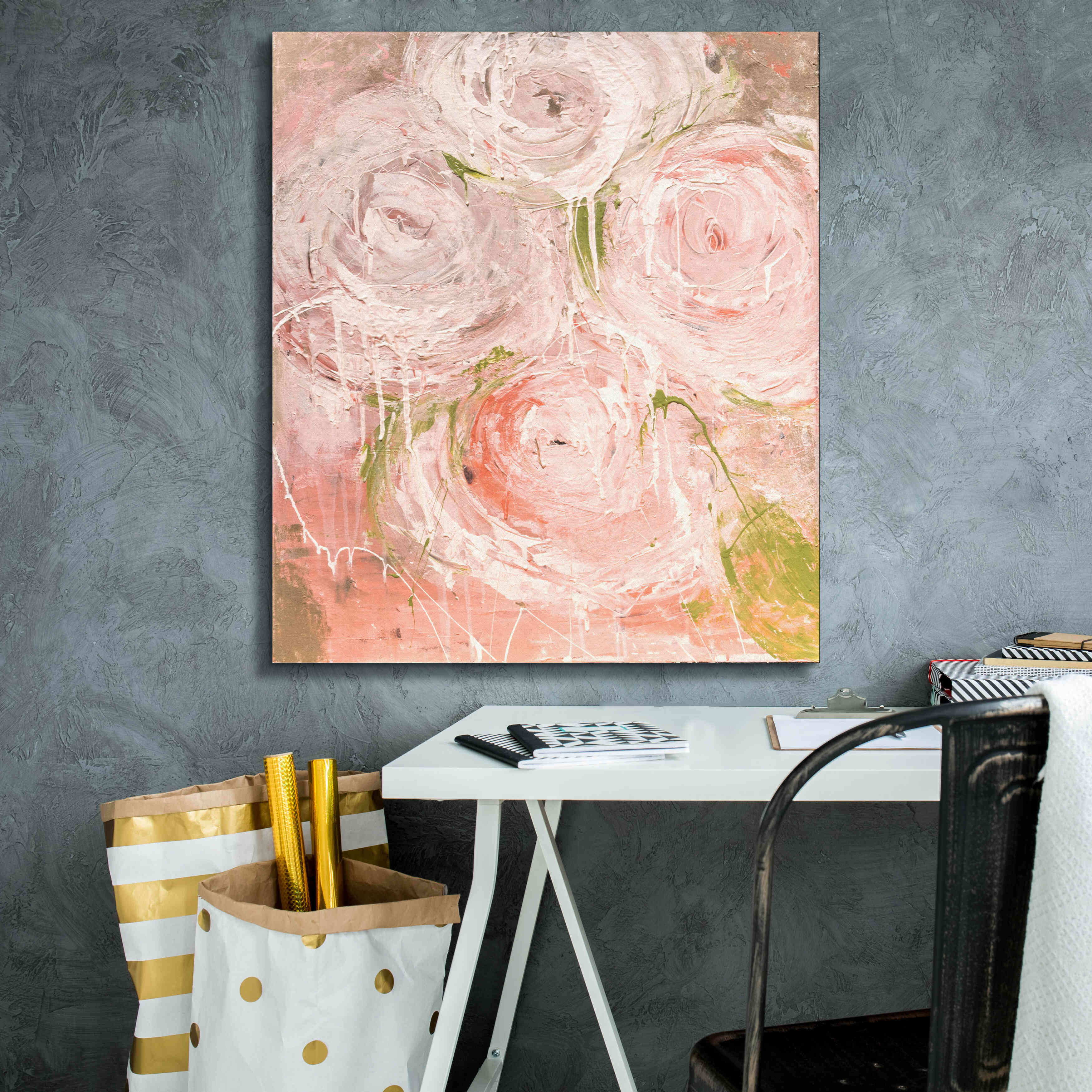 'Vintage Rose' by Erin Ashley, Giclee Canvas Wall Art,26 x 30