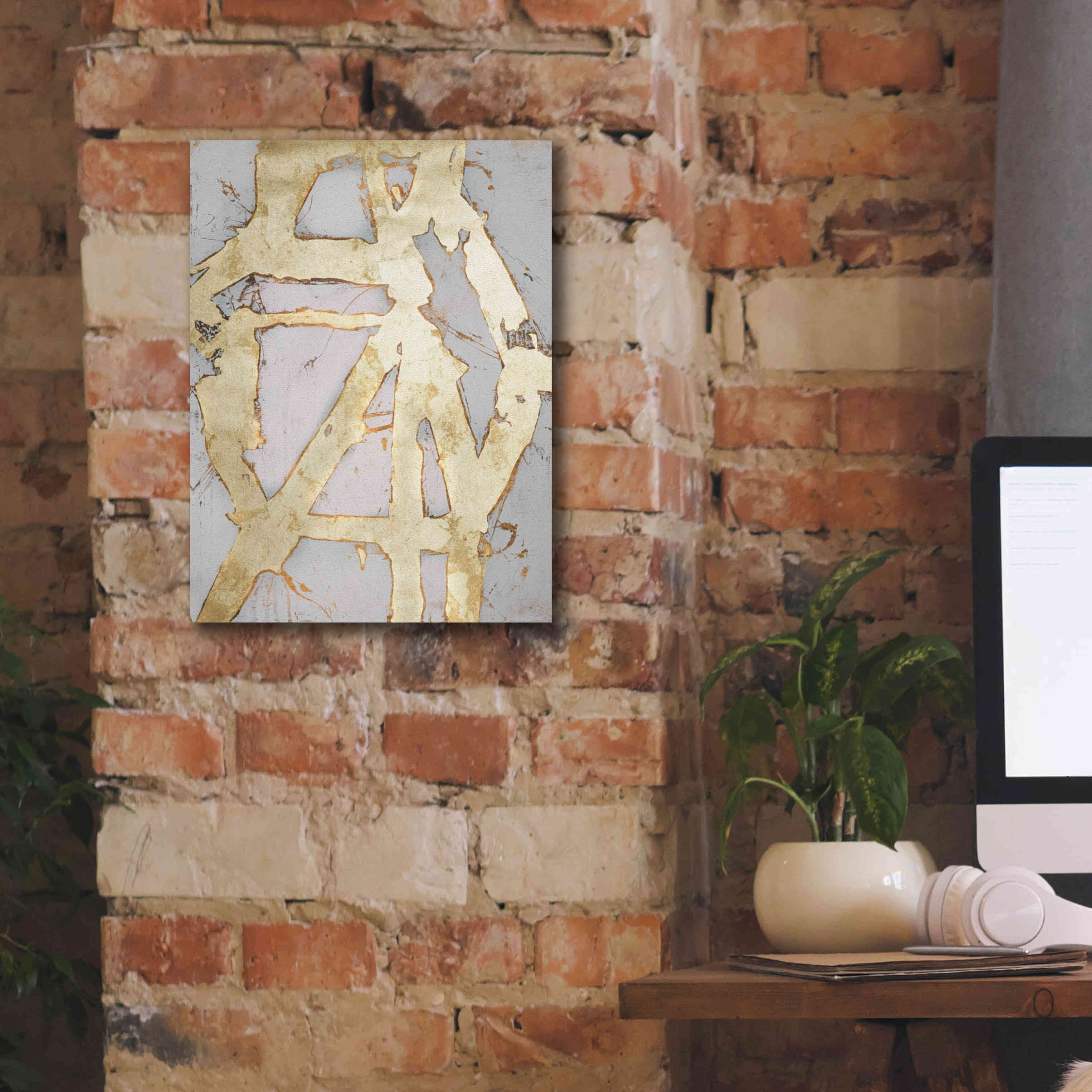 'Ace of Spades in Gold I' by Erin Ashley, Giclee Canvas Wall Art,12 x 16