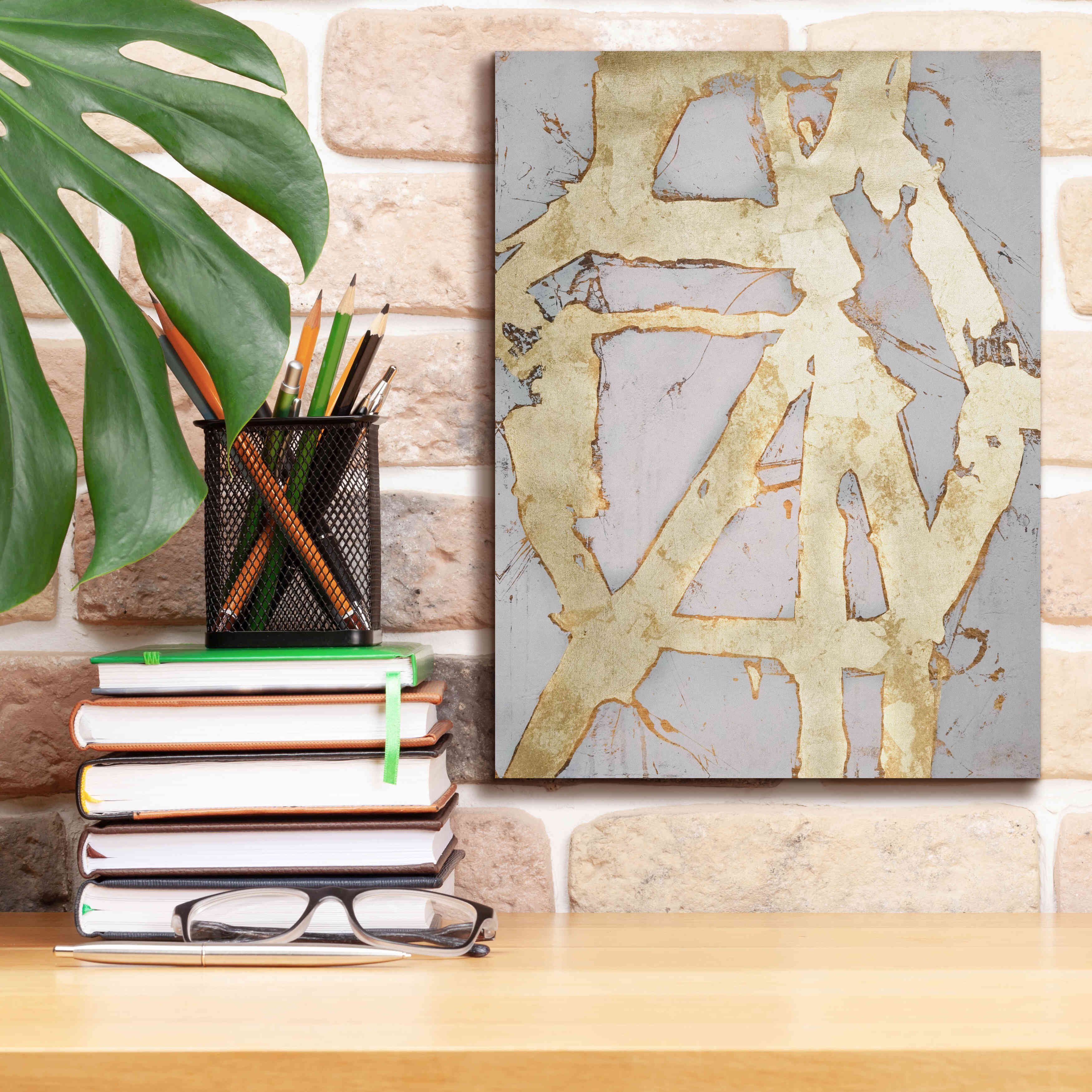 'Ace of Spades in Gold I' by Erin Ashley, Giclee Canvas Wall Art,12 x 16