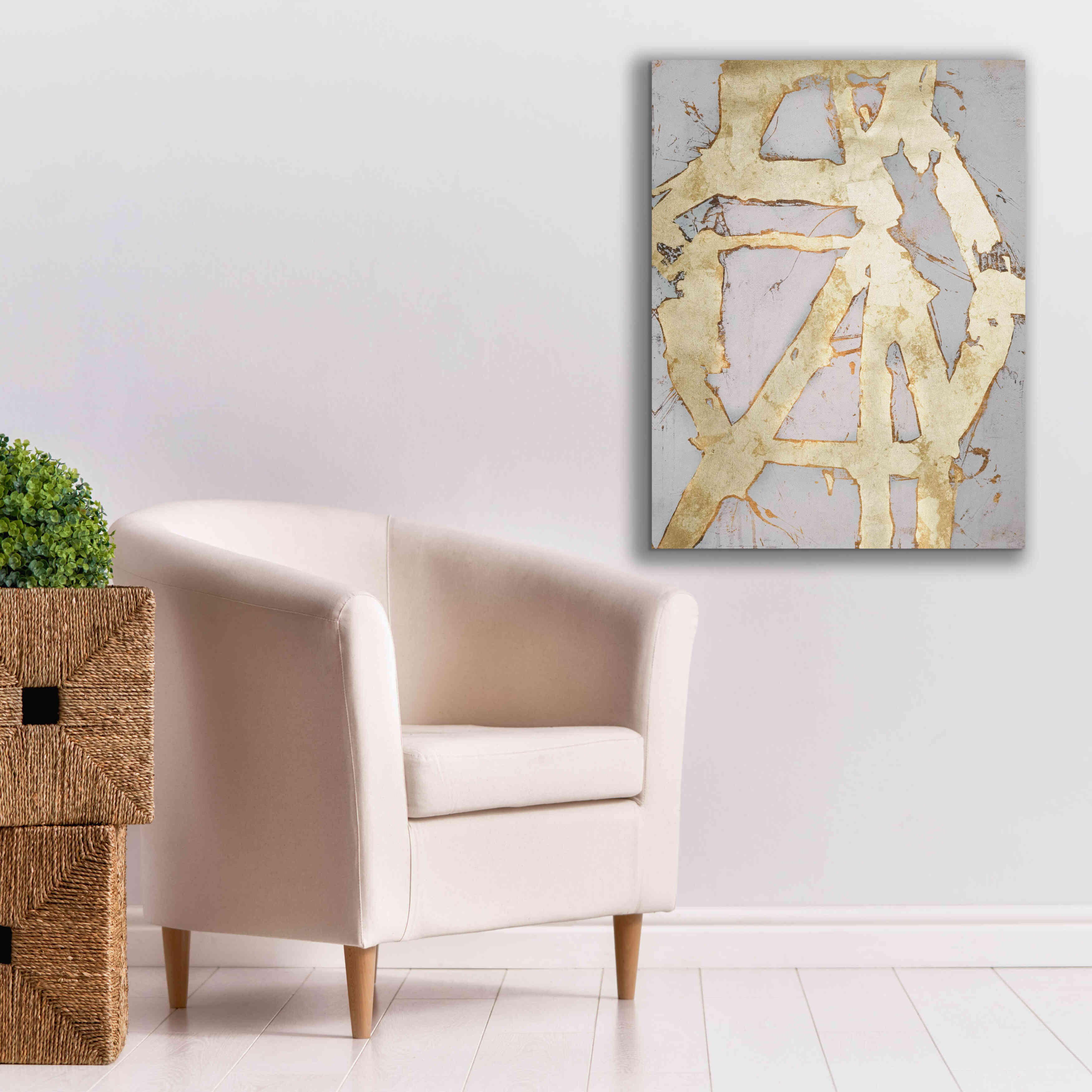 'Ace of Spades in Gold I' by Erin Ashley, Giclee Canvas Wall Art,26 x 34