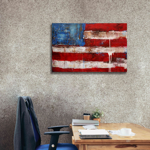 Image of 'Ashley American Flag' by Erin Ashley, Giclee Canvas Wall Art,40 x 26